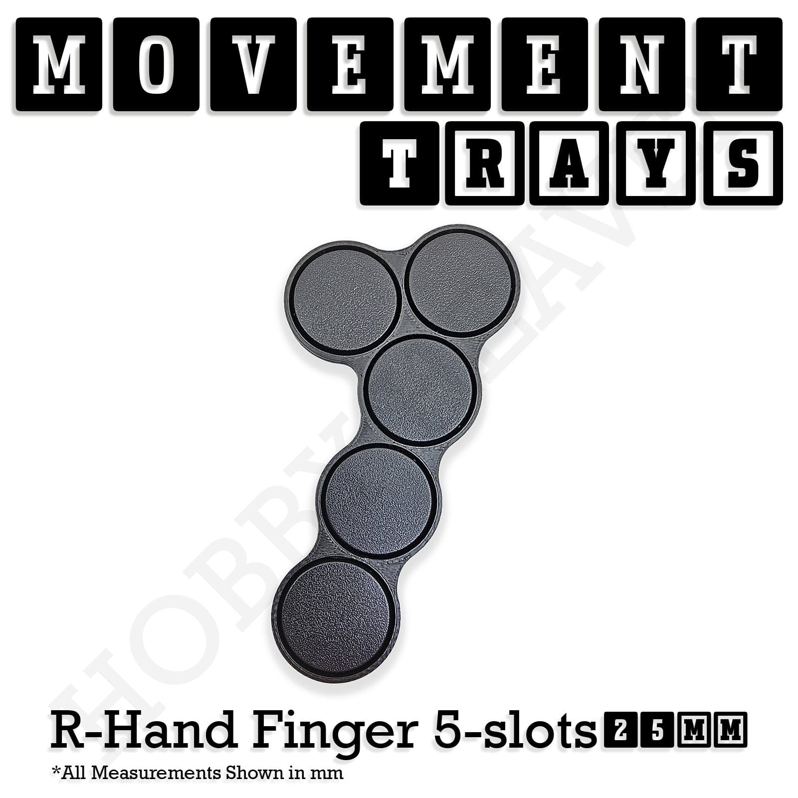 Movement Tray 25mm Movement Trays for Tabletop Games | Waargaming | Full Range
