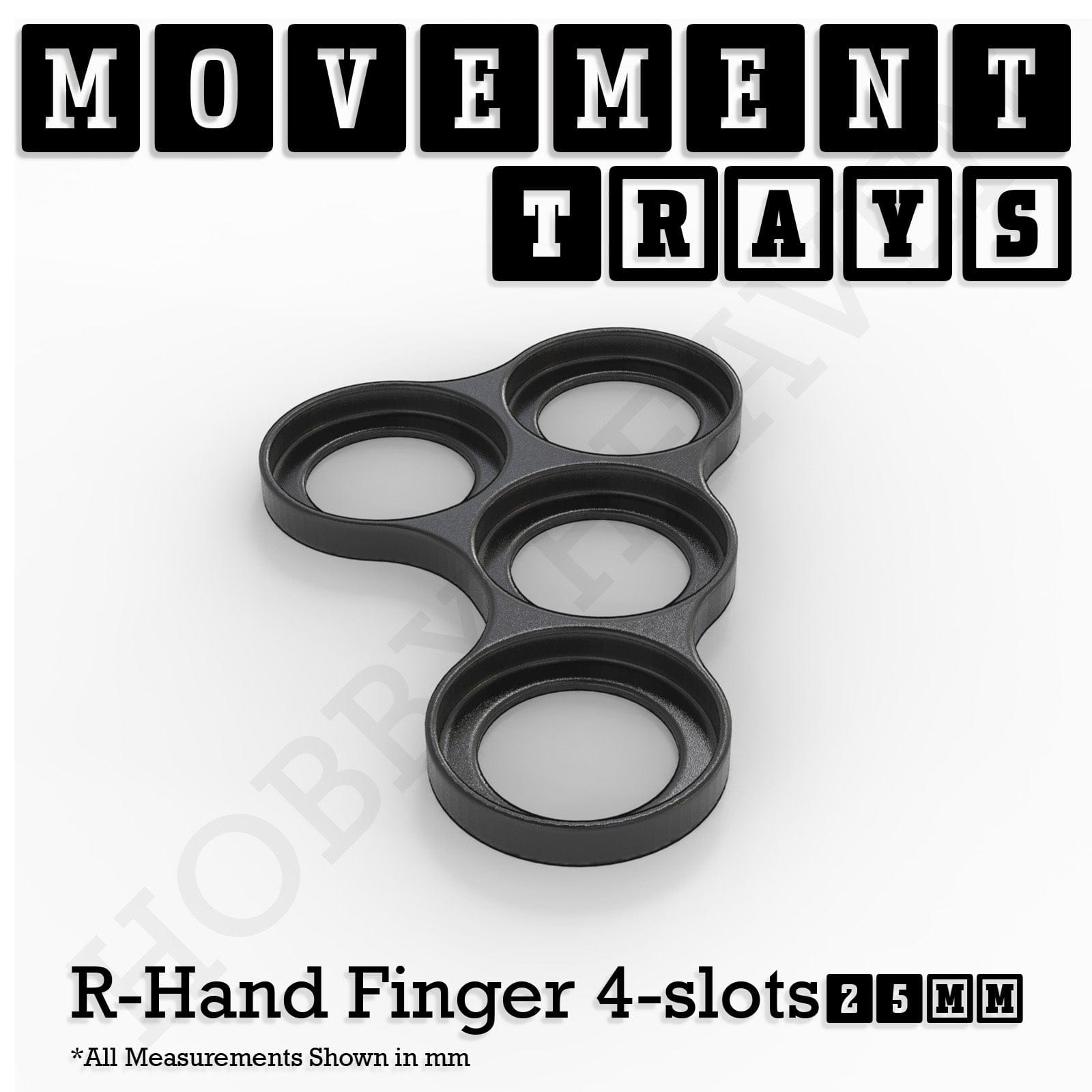 Movement Tray 25mm Movement Trays for Tabletop Games | Waargaming | Full Range