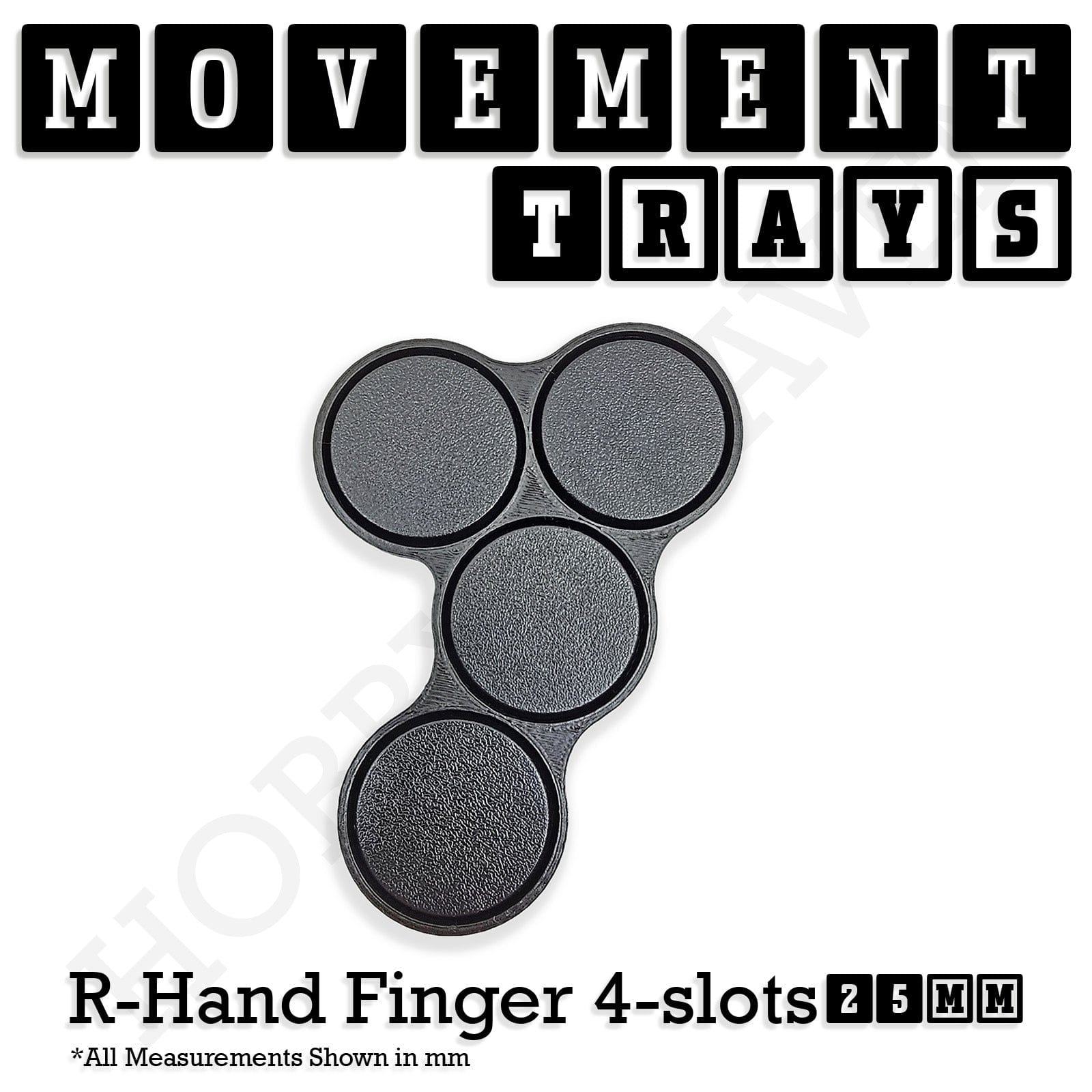 Movement Tray 25mm Movement Trays for Tabletop Games | Waargaming | Full Range