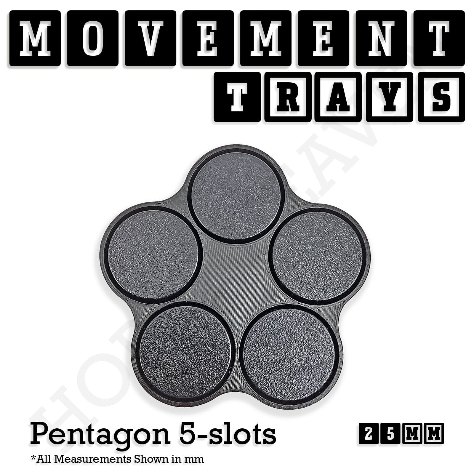Movement Tray 25mm Movement Trays for Tabletop Games | Waargaming | Full Range