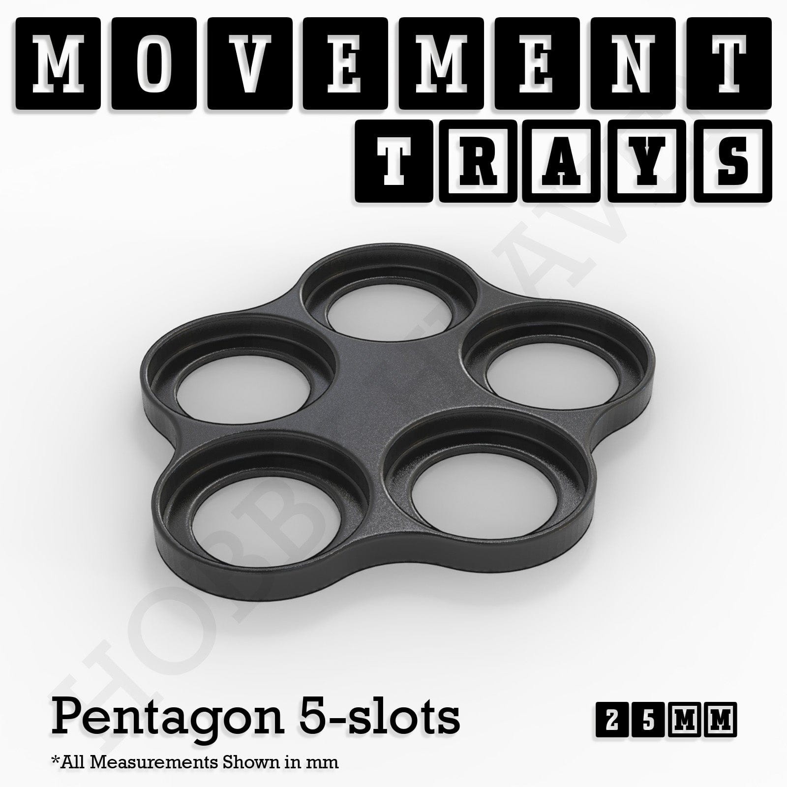 Movement Tray 25mm Movement Trays for Tabletop Games | Waargaming | Full Range