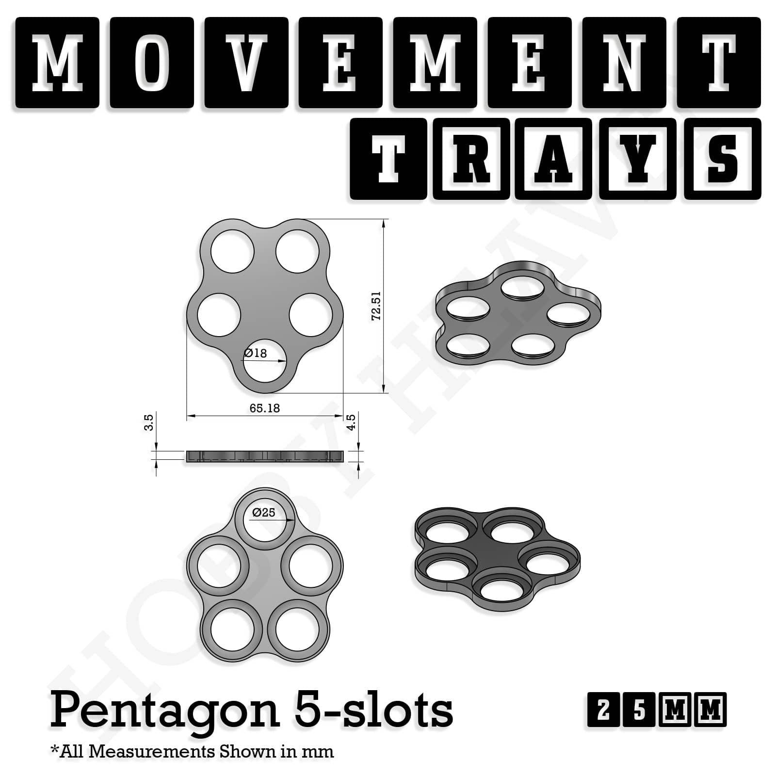 Movement Tray 25mm Movement Trays for Tabletop Games | Waargaming | Full Range