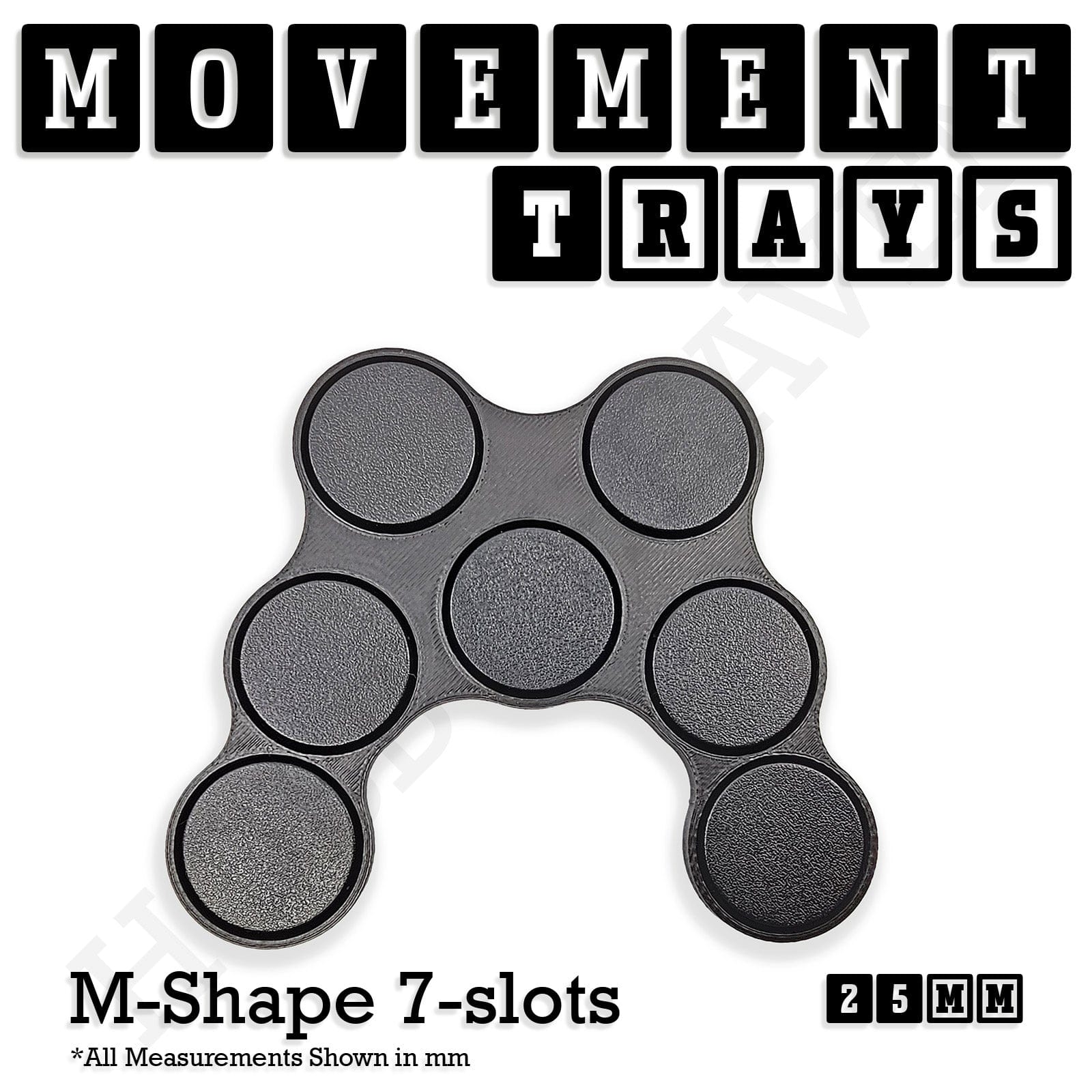 Movement Tray 25mm Movement Trays for Tabletop Games | Waargaming | Full Range