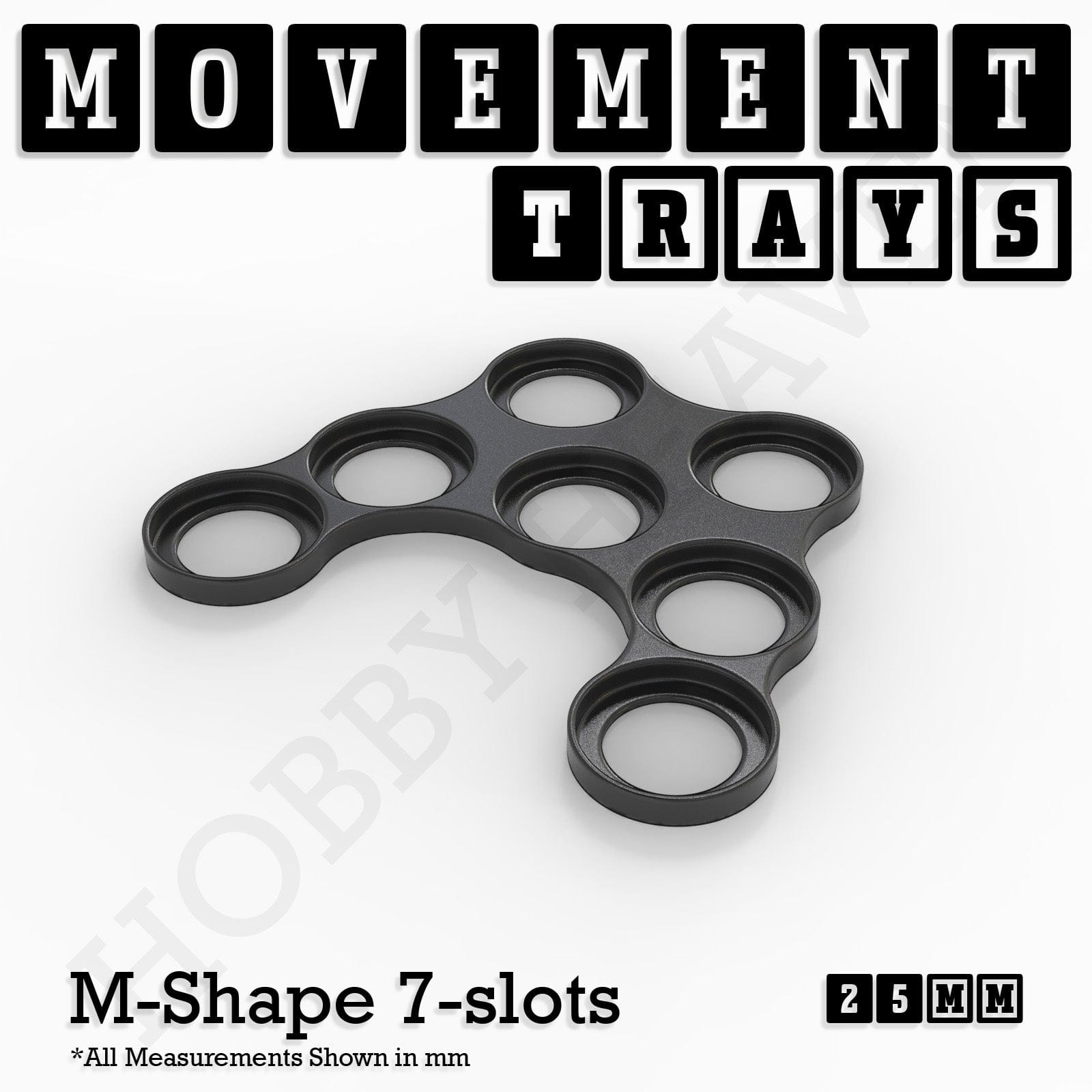 Movement Tray 25mm Movement Trays for Tabletop Games | Waargaming | Full Range