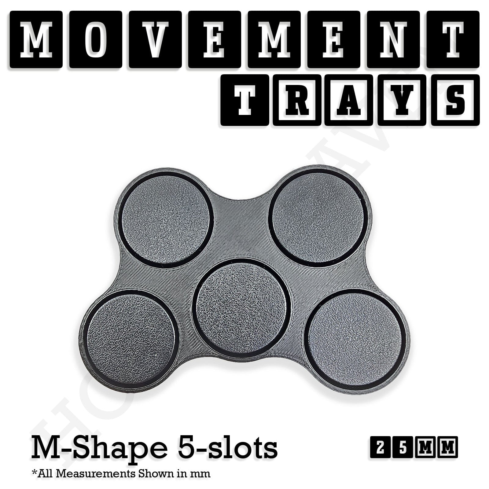 Movement Tray 25mm Movement Trays for Tabletop Games | Waargaming | Full Range