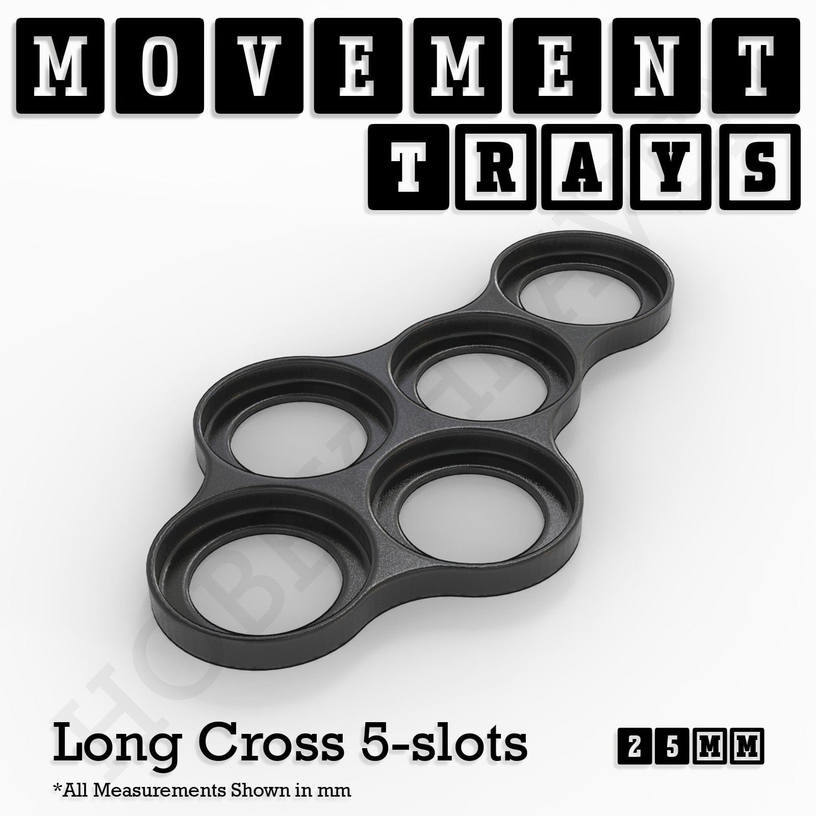 Movement Tray 25mm Movement Trays for Tabletop Games | Waargaming | Full Range