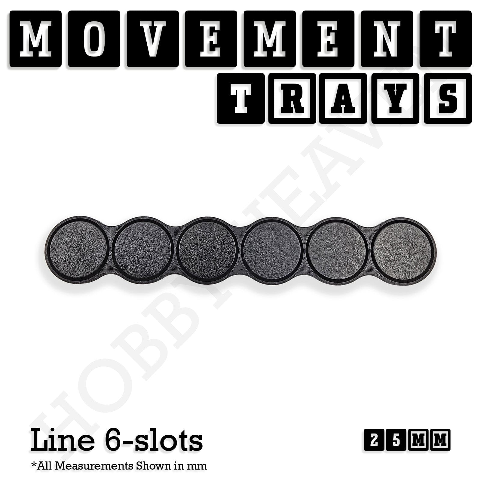 Movement Tray 25mm Movement Trays for Tabletop Games | Waargaming | Full Range