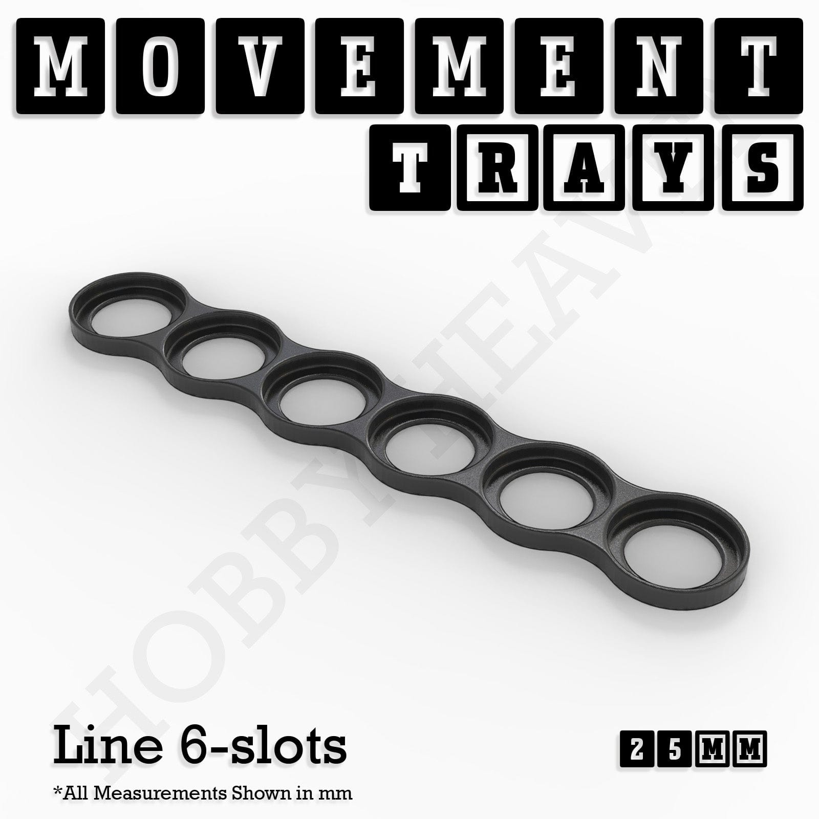 Movement Tray 25mm Movement Trays for Tabletop Games | Waargaming | Full Range