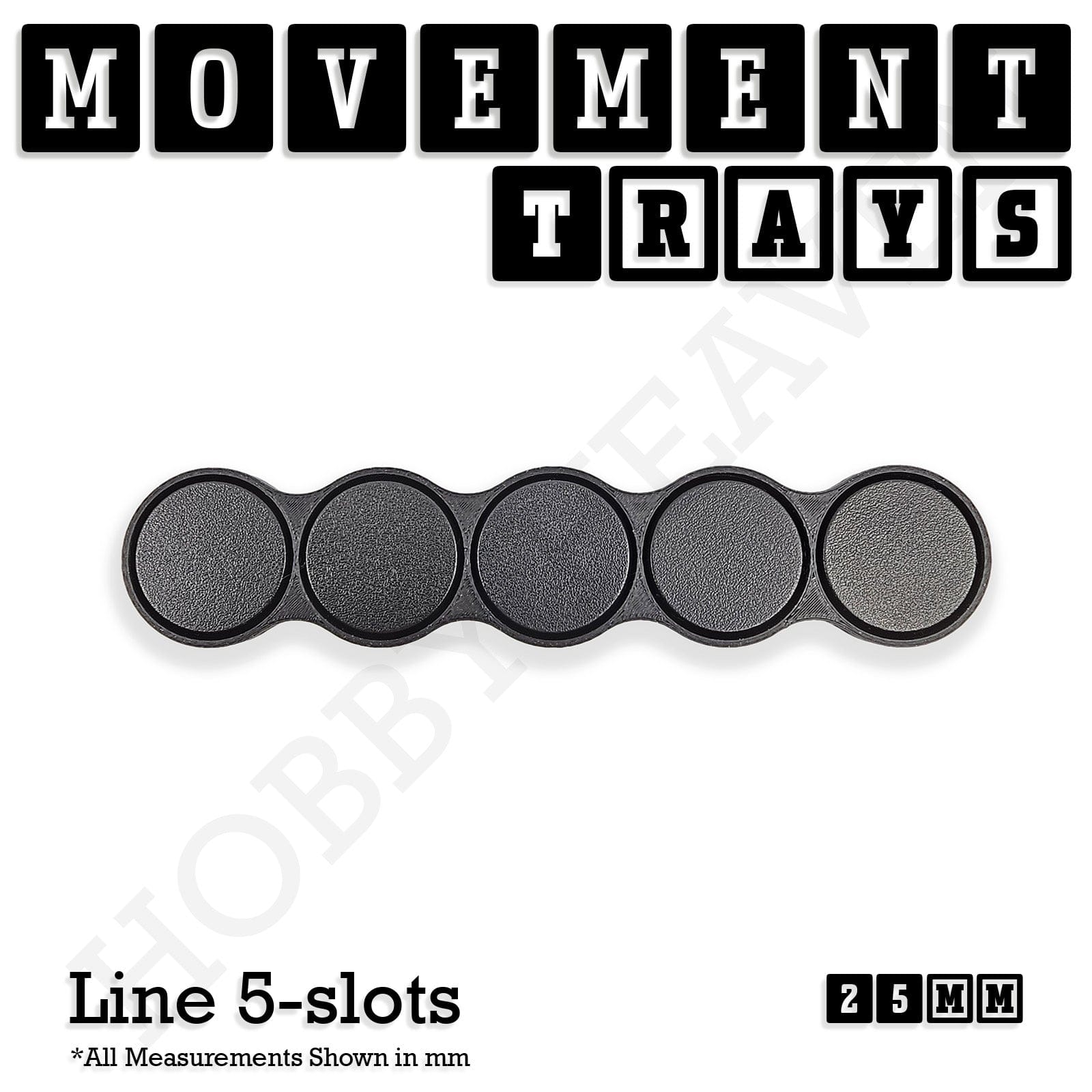 Movement Tray 25mm Movement Trays for Tabletop Games | Waargaming | Full Range