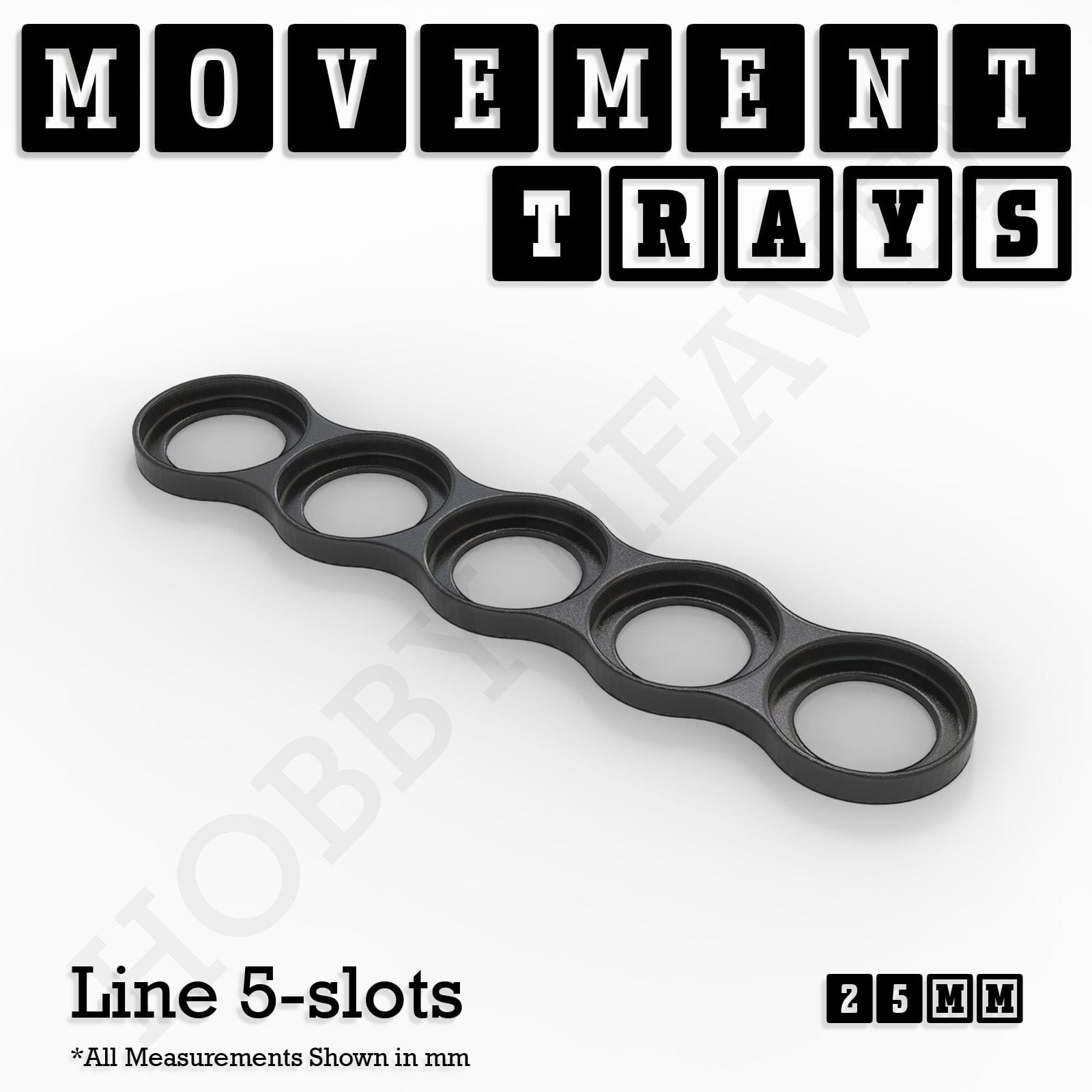 Movement Tray 25mm Movement Trays for Tabletop Games | Waargaming | Full Range
