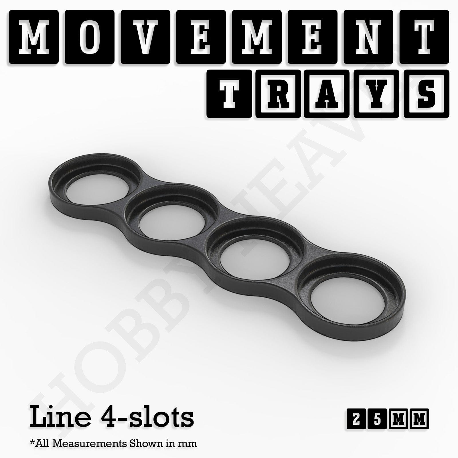 Movement Tray 25mm Movement Trays for Tabletop Games | Waargaming | Full Range