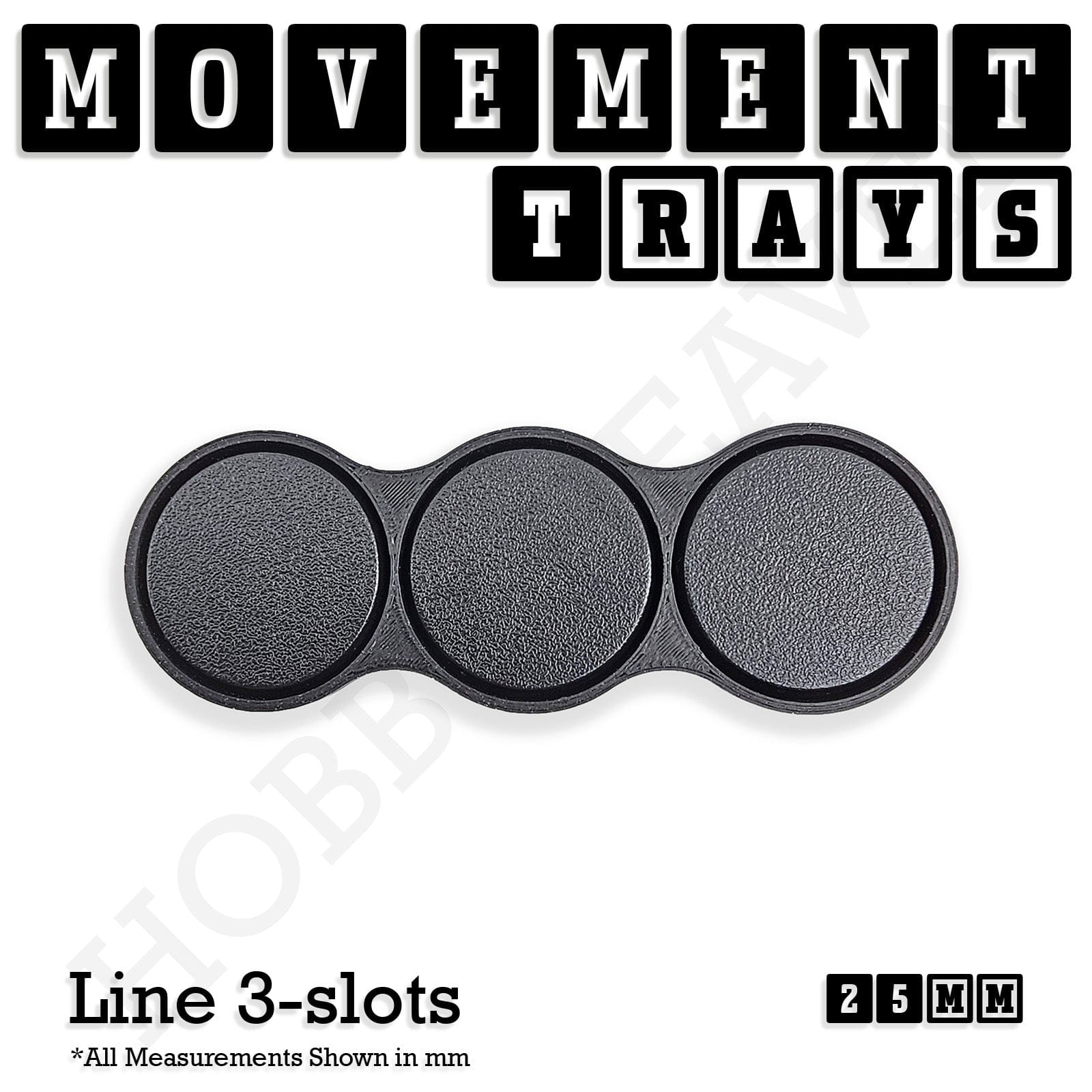 Movement Tray 25mm Movement Trays for Tabletop Games | Waargaming | Full Range