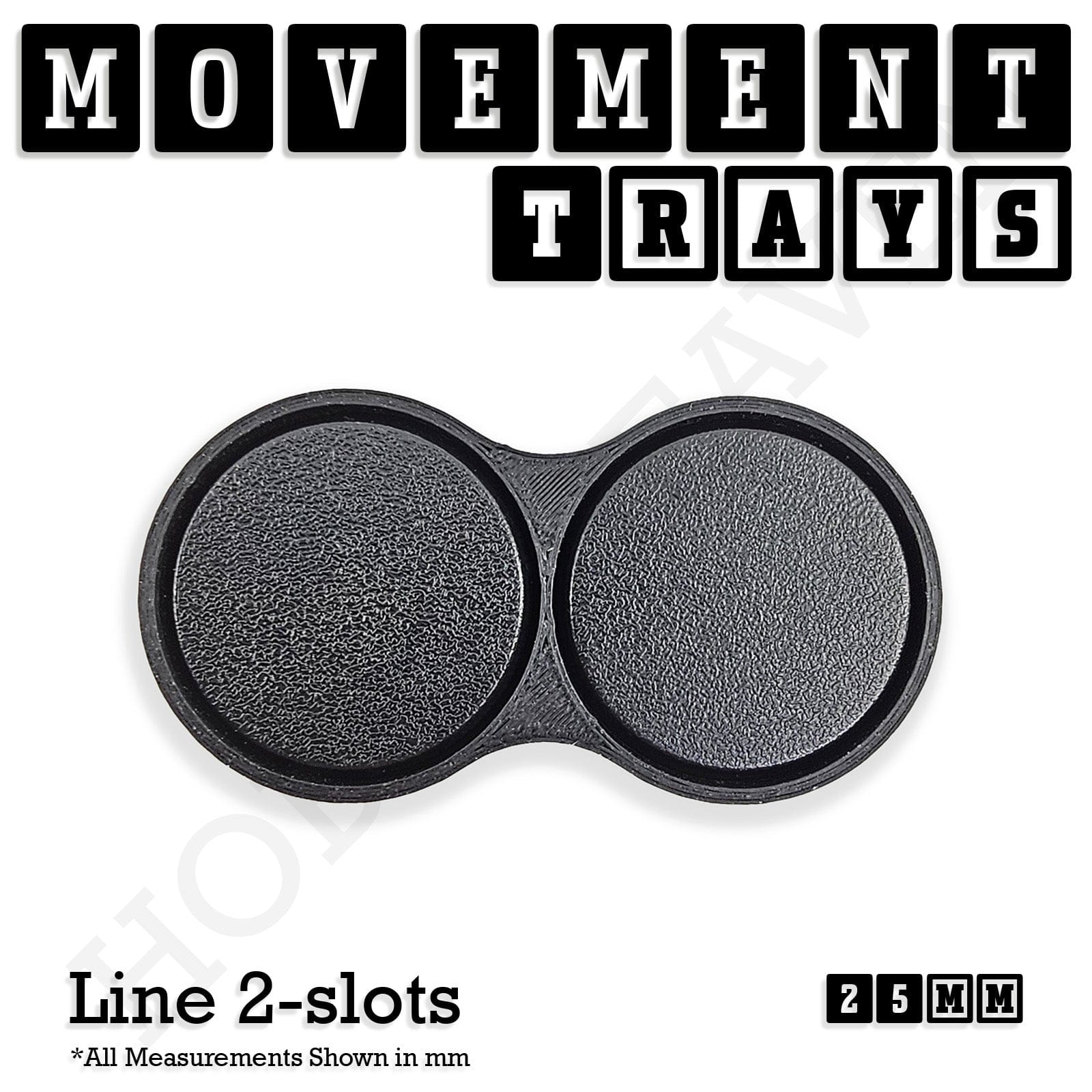 Movement Tray 25mm Movement Trays for Tabletop Games | Waargaming | Full Range