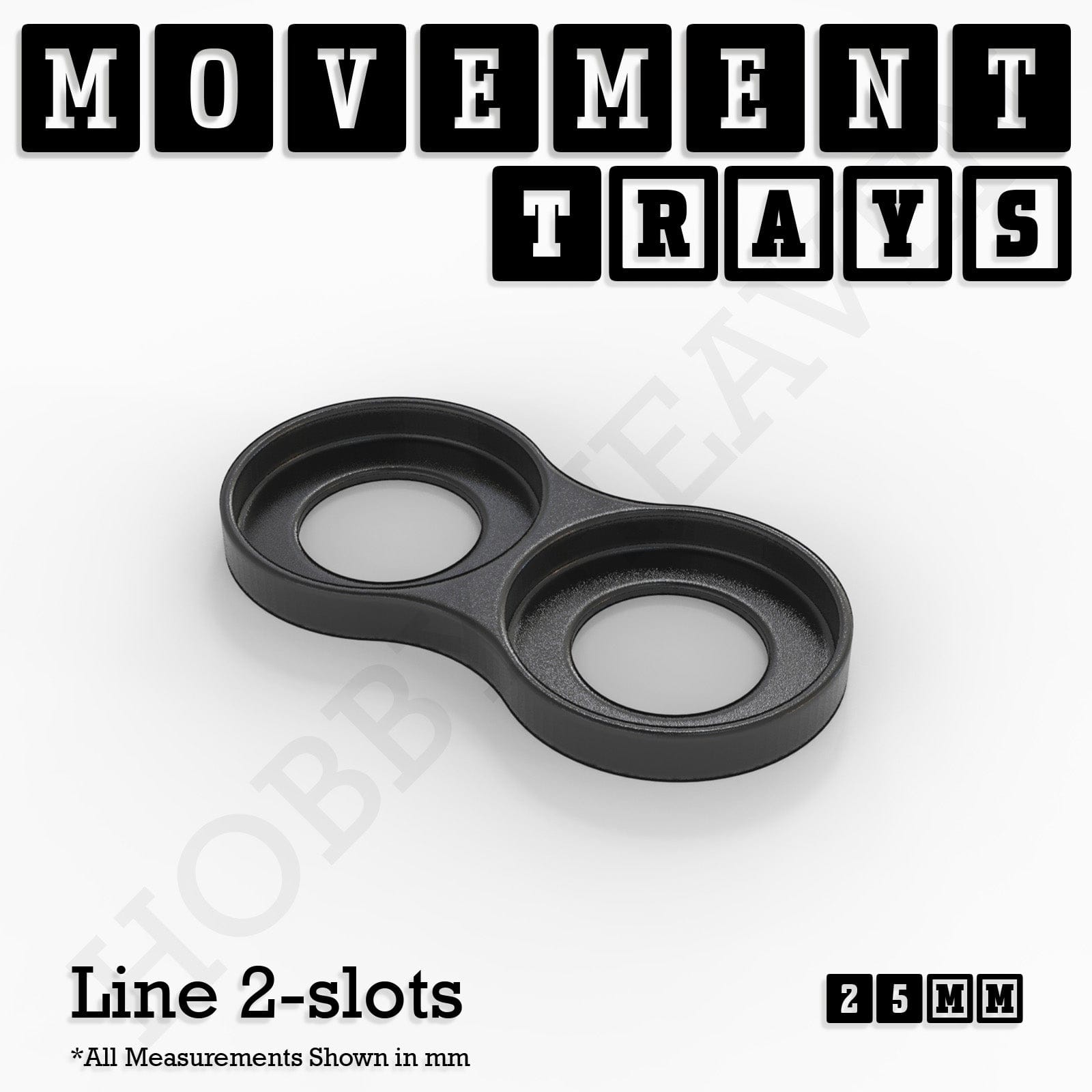 Movement Tray 25mm Movement Trays for Tabletop Games | Waargaming | Full Range