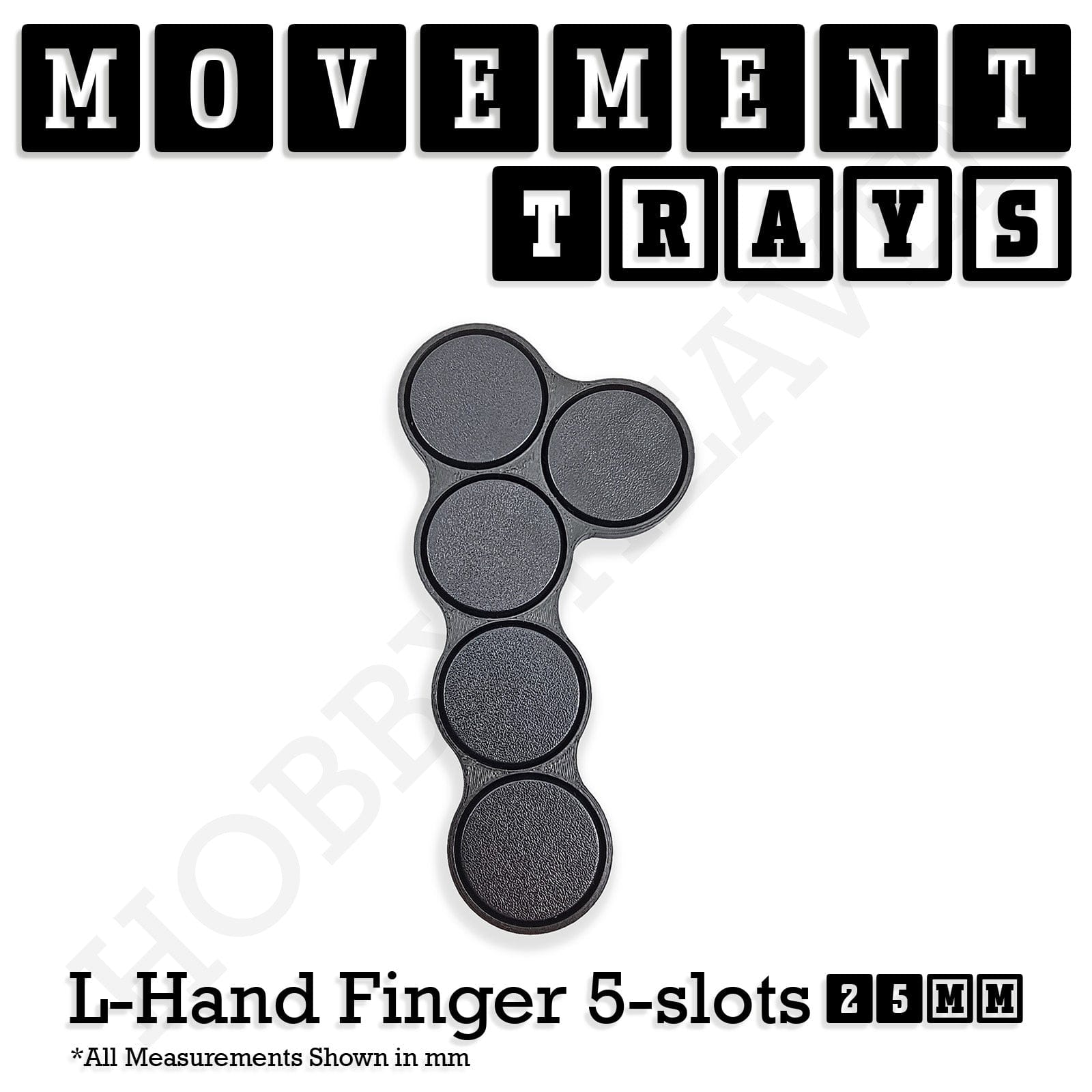 Movement Tray 25mm Movement Trays for Tabletop Games | Waargaming | Full Range