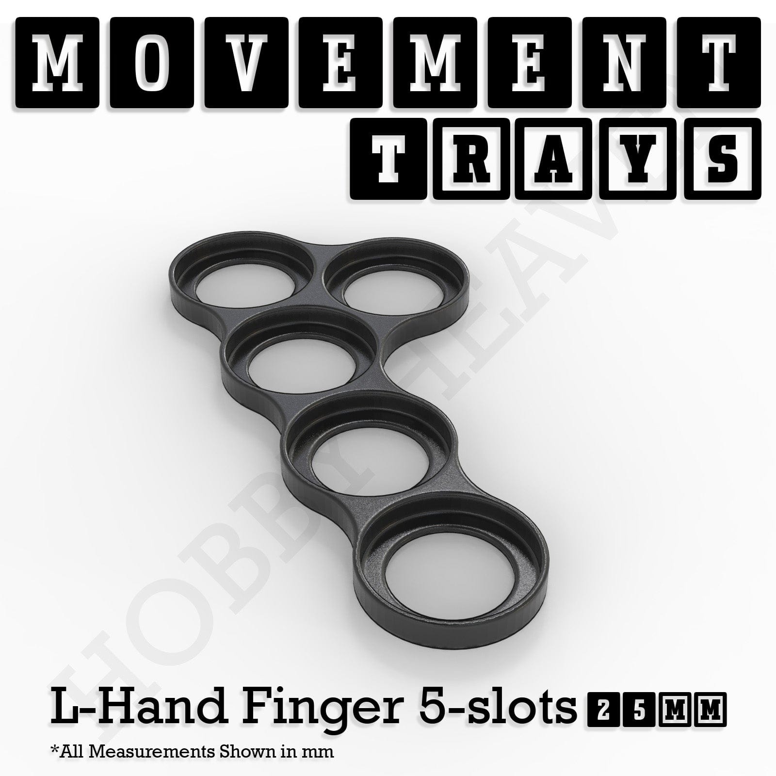 Movement Tray 25mm Movement Trays for Tabletop Games | Waargaming | Full Range