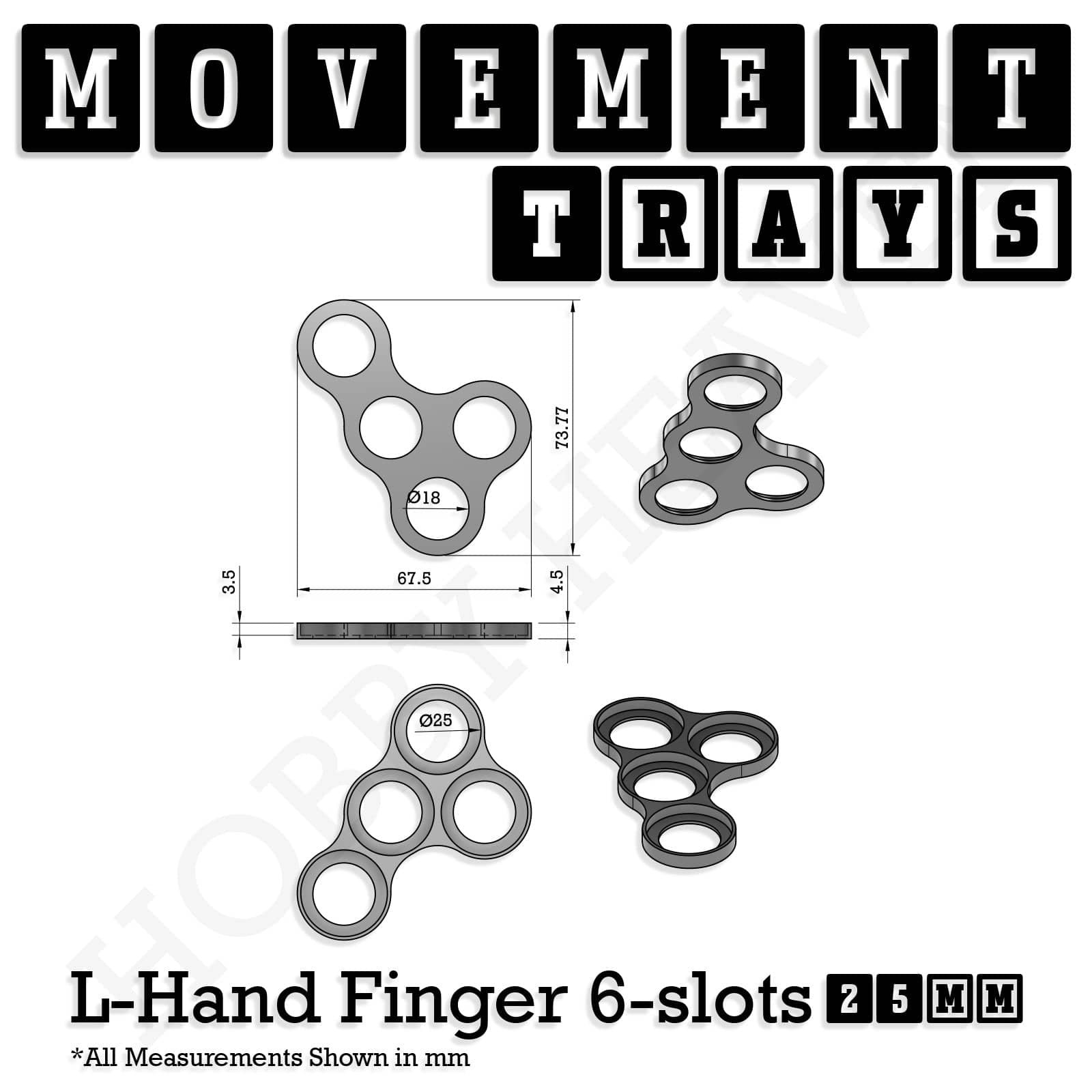 Movement Tray 25mm Movement Trays for Tabletop Games | Waargaming | Full Range