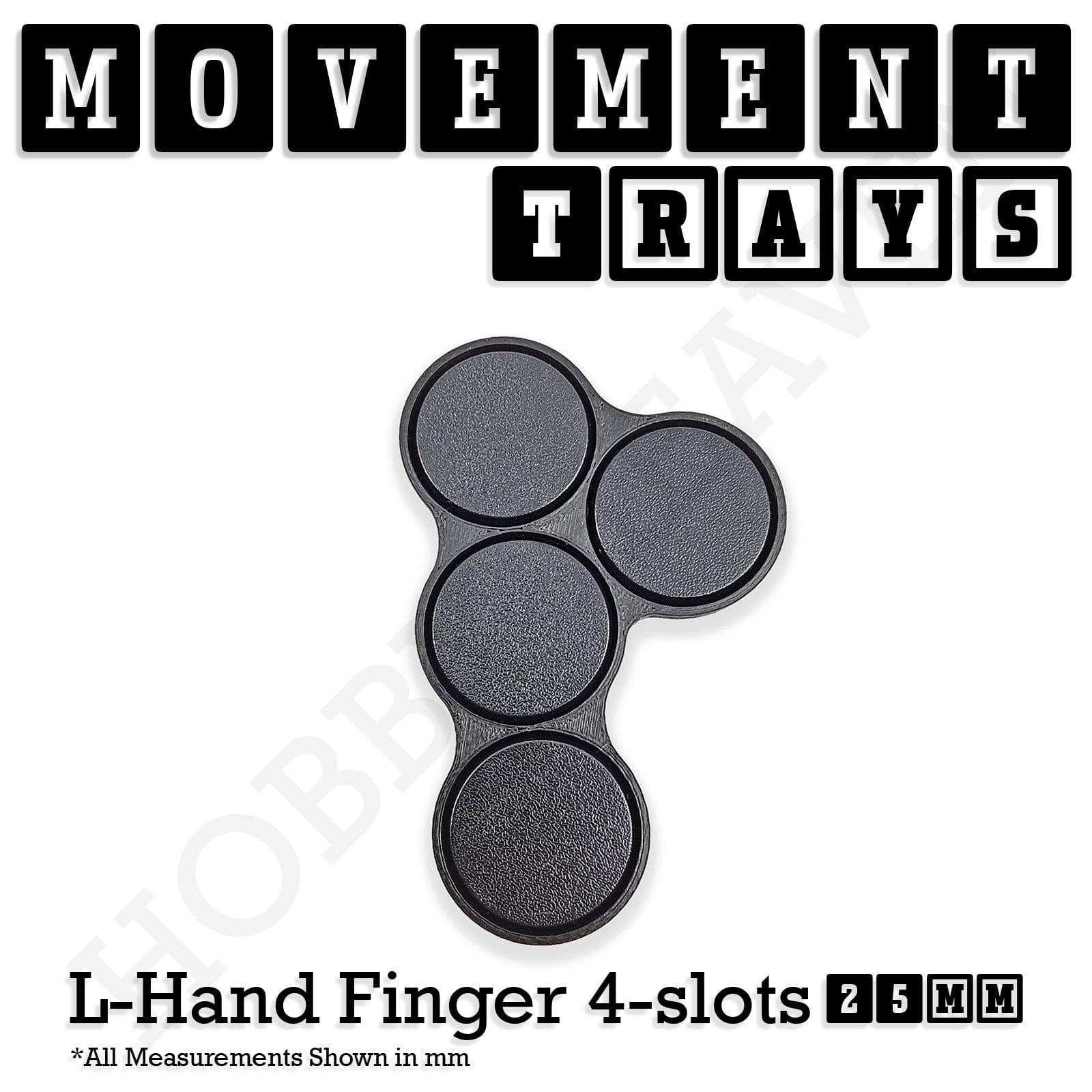 Movement Tray 25mm Movement Trays for Tabletop Games | Waargaming | Full Range