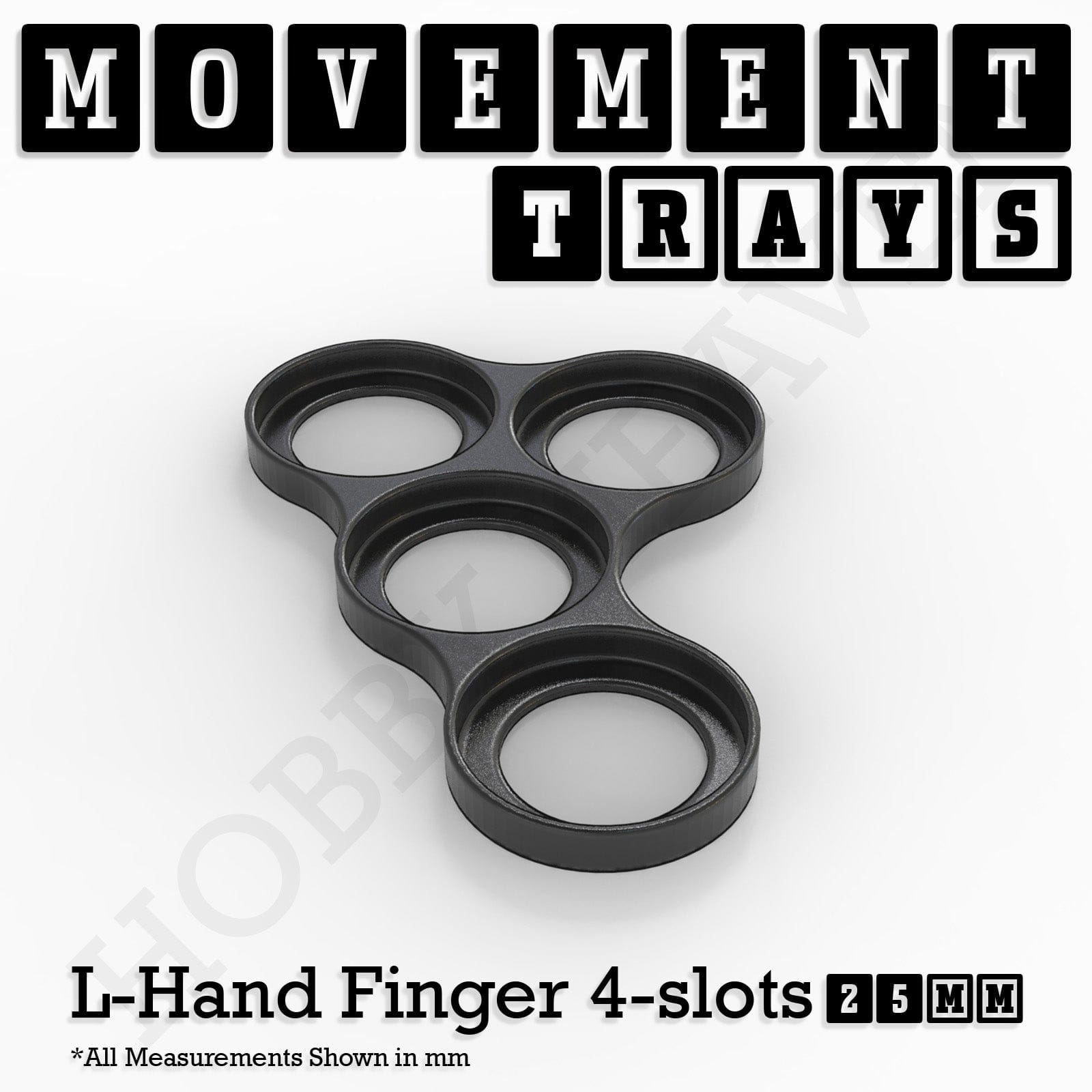Movement Tray 25mm Movement Trays for Tabletop Games | Waargaming | Full Range
