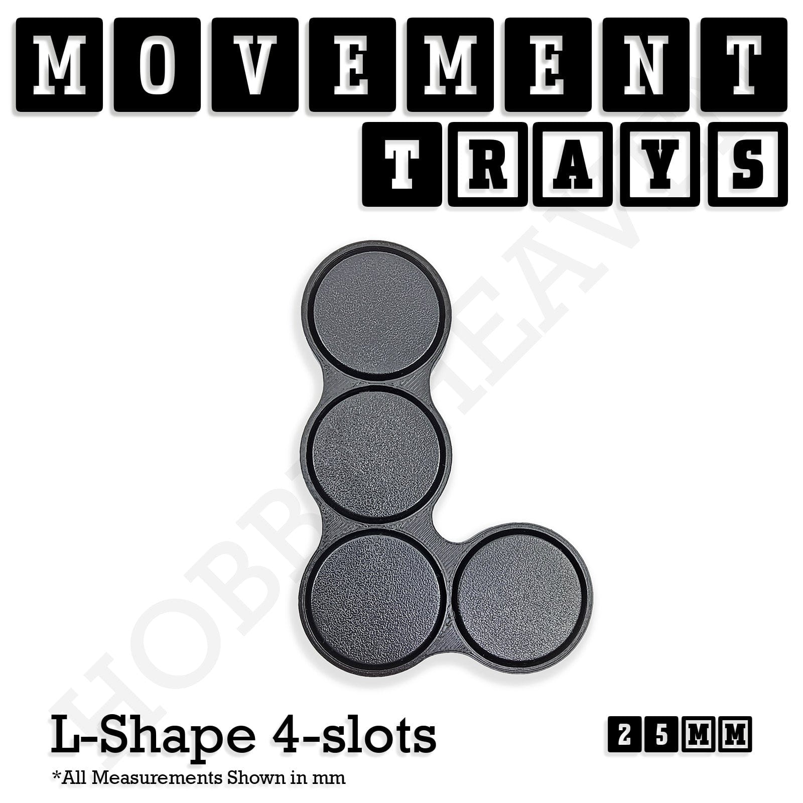 Movement Tray 25mm Movement Trays for Tabletop Games | Waargaming | Full Range