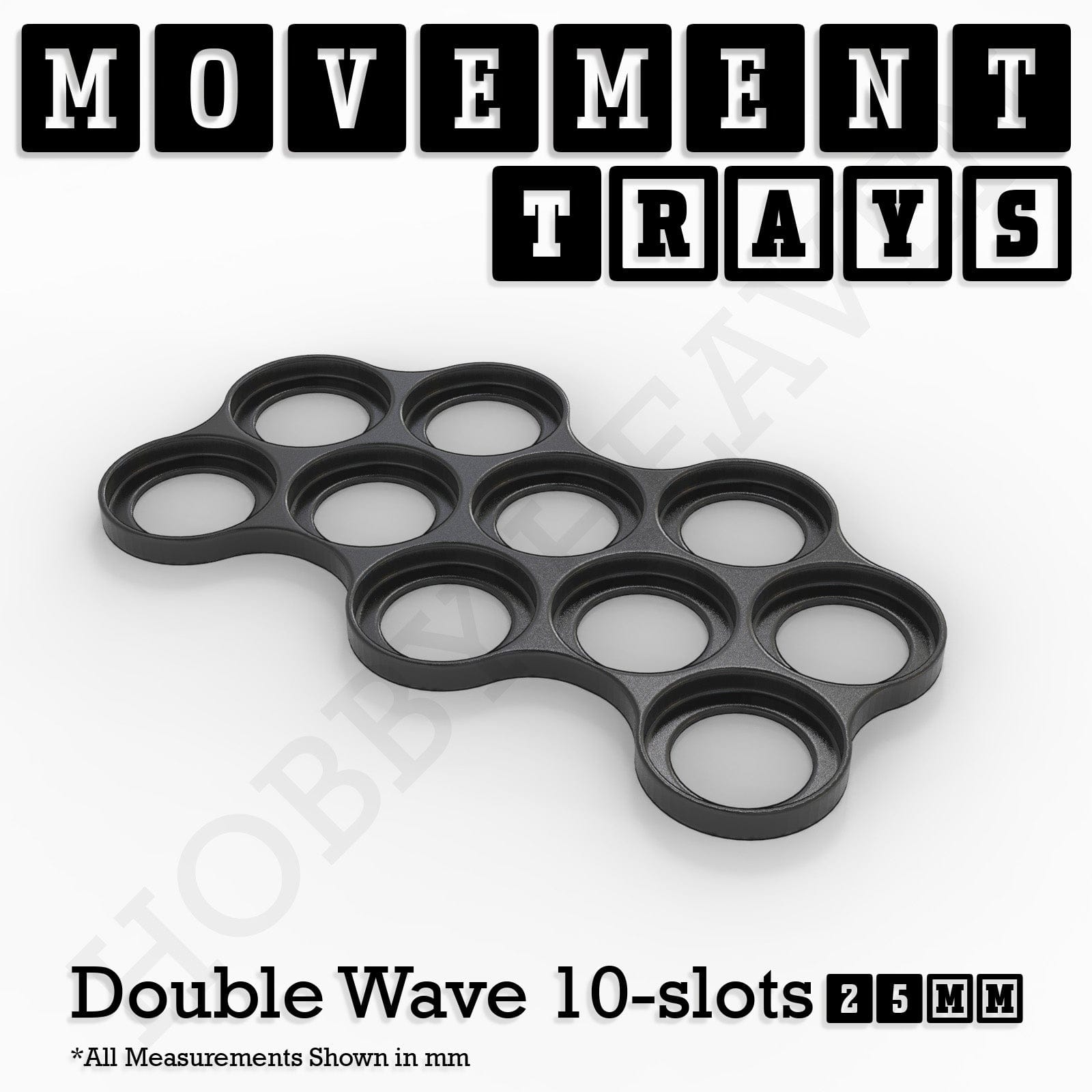 Movement Tray 25mm Movement Trays for Tabletop Games | Waargaming | Full Range