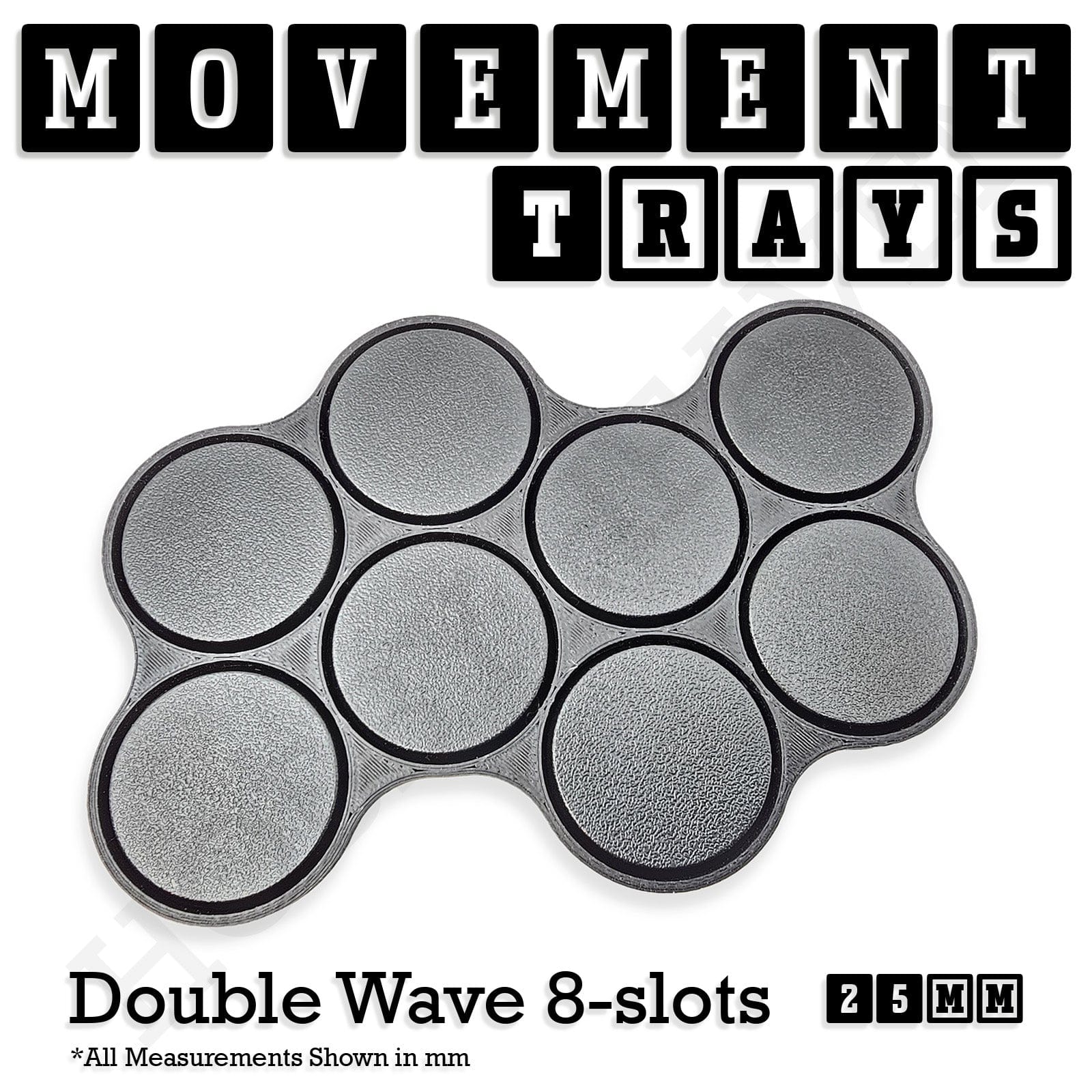Movement Tray 25mm Movement Trays for Tabletop Games | Waargaming | Full Range
