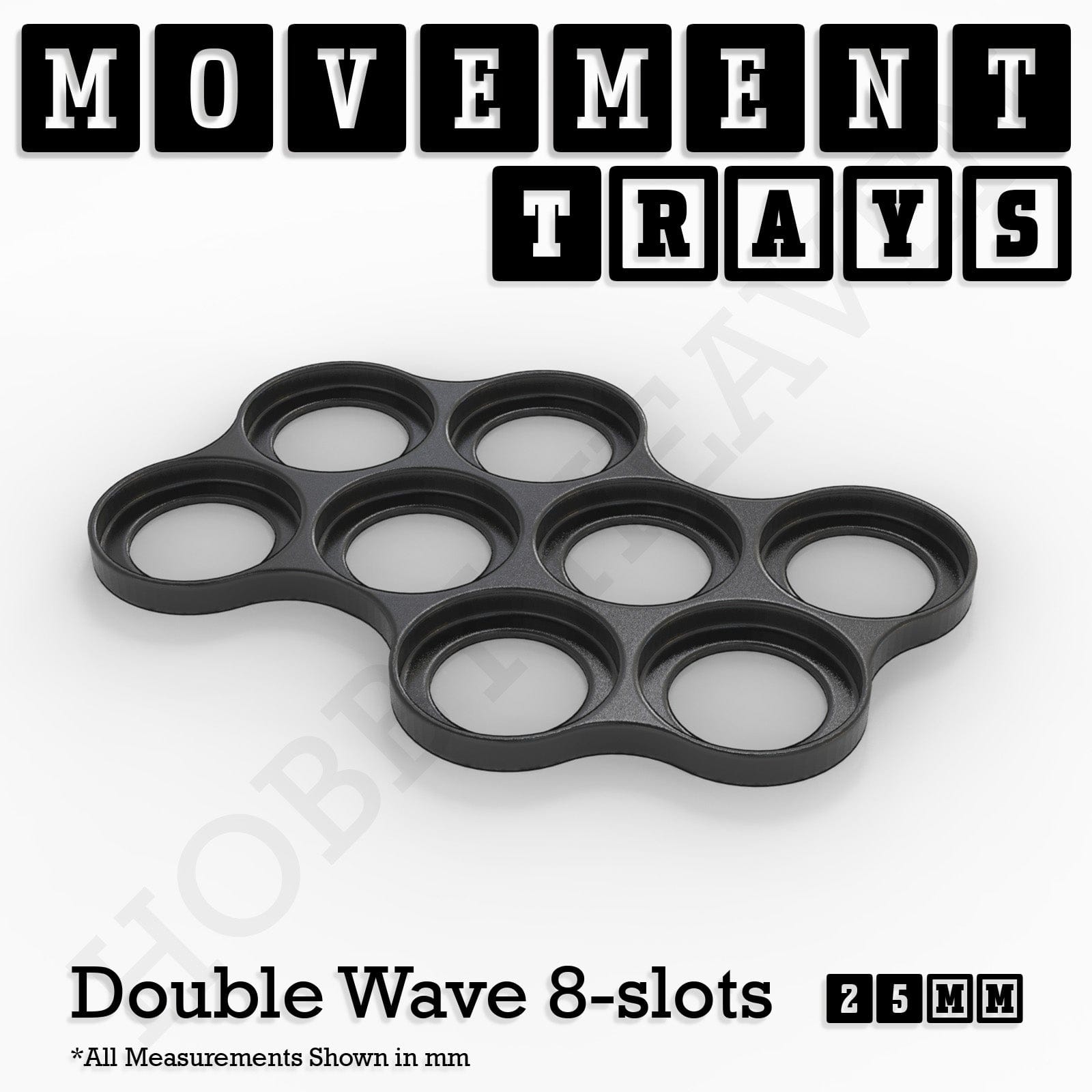 Movement Tray 25mm Movement Trays for Tabletop Games | Waargaming | Full Range