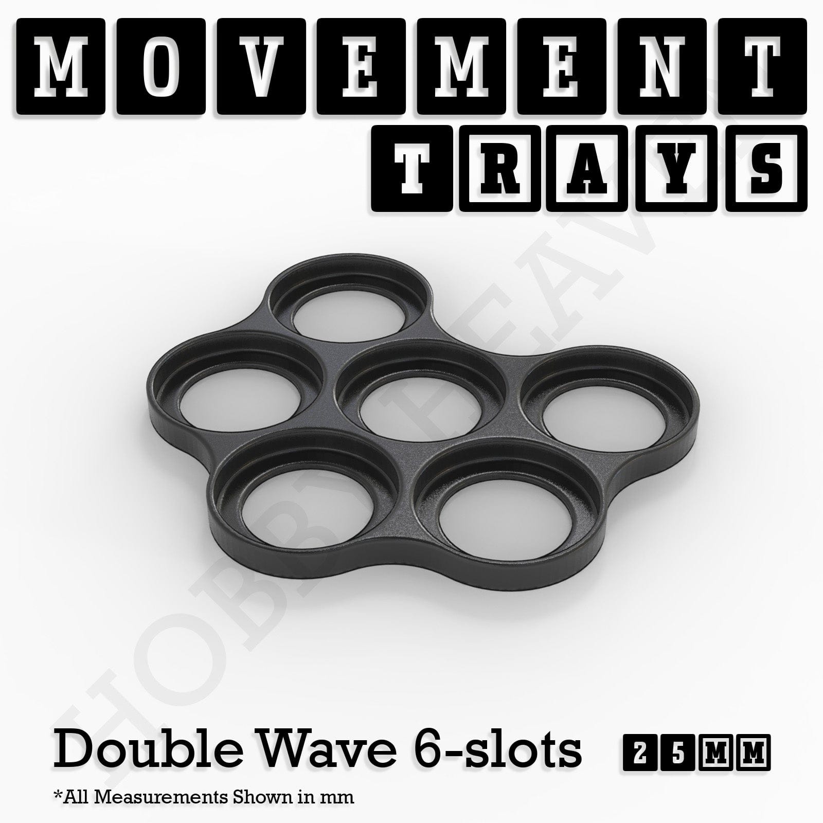 Movement Tray 25mm Movement Trays for Tabletop Games | Waargaming | Full Range