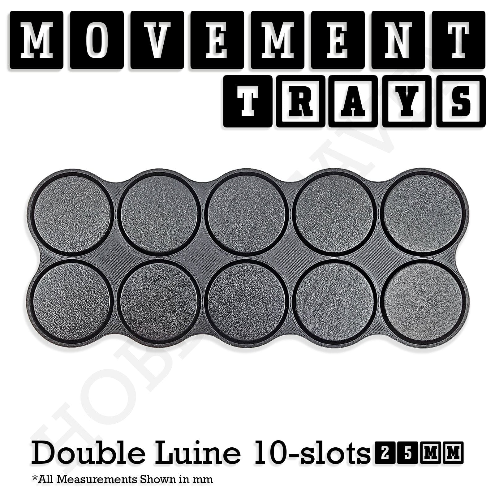 Movement Tray 25mm Movement Trays for Tabletop Games | Waargaming | Full Range