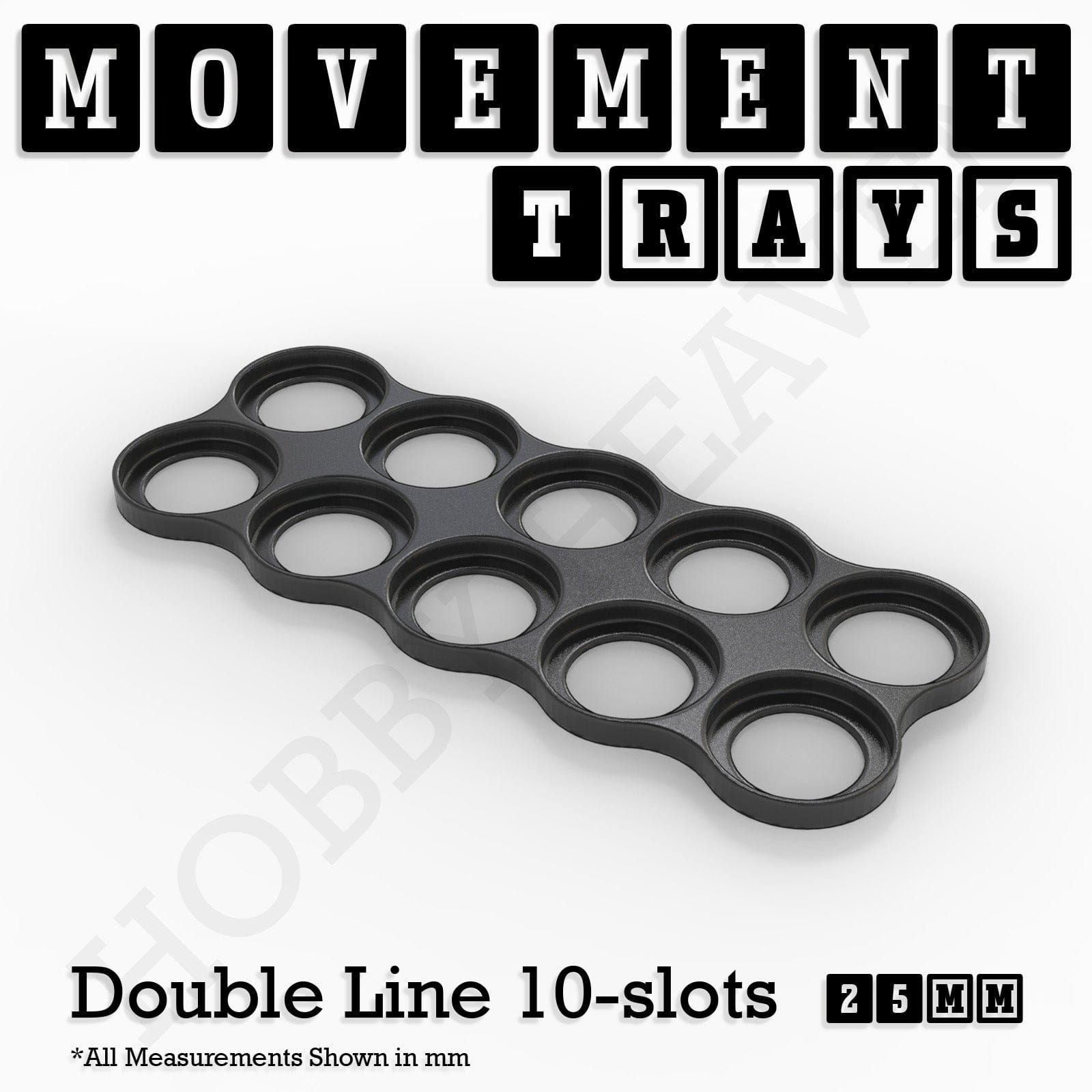 Movement Tray 25mm Movement Trays for Tabletop Games | Waargaming | Full Range
