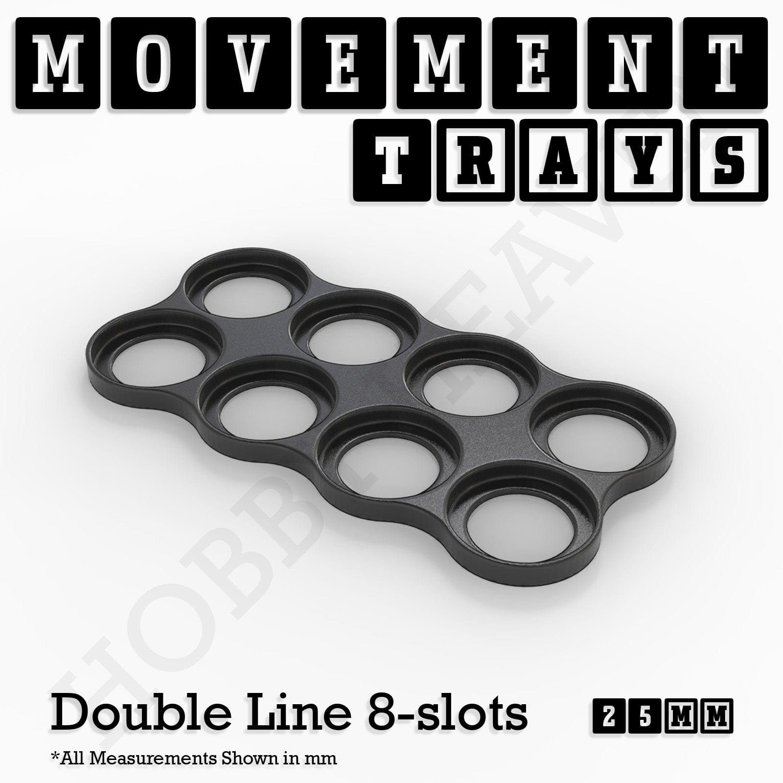 Movement Tray 25mm Movement Trays for Tabletop Games | Waargaming | Full Range