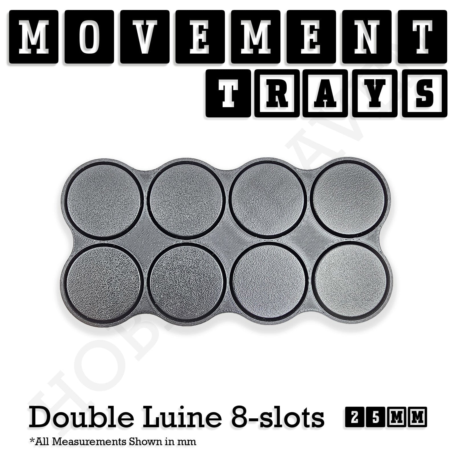 Movement Tray 25mm Movement Trays for Tabletop Games | Waargaming | Full Range