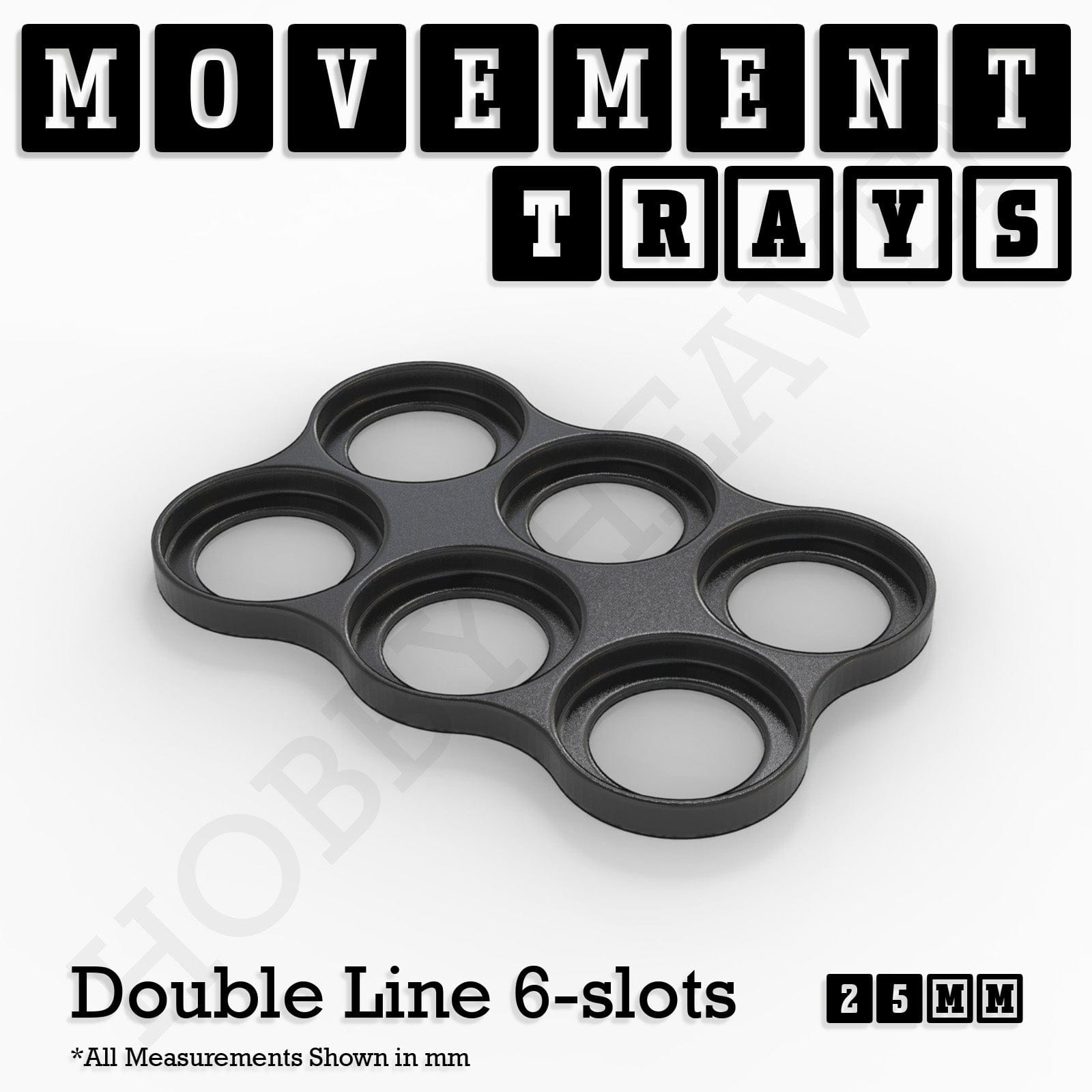 Movement Tray 25mm Movement Trays for Tabletop Games | Waargaming | Full Range