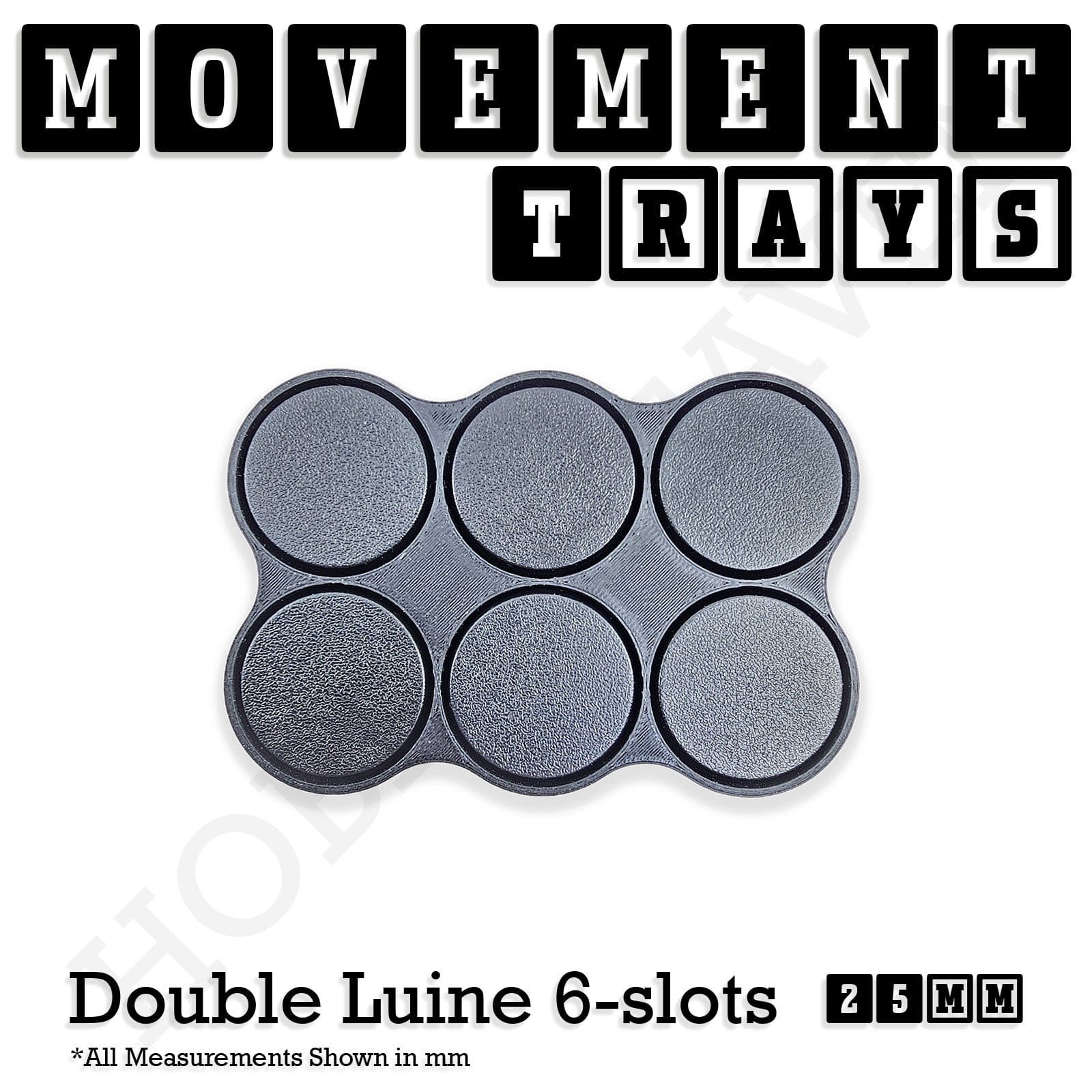 Movement Tray 25mm Movement Trays for Tabletop Games | Waargaming | Full Range