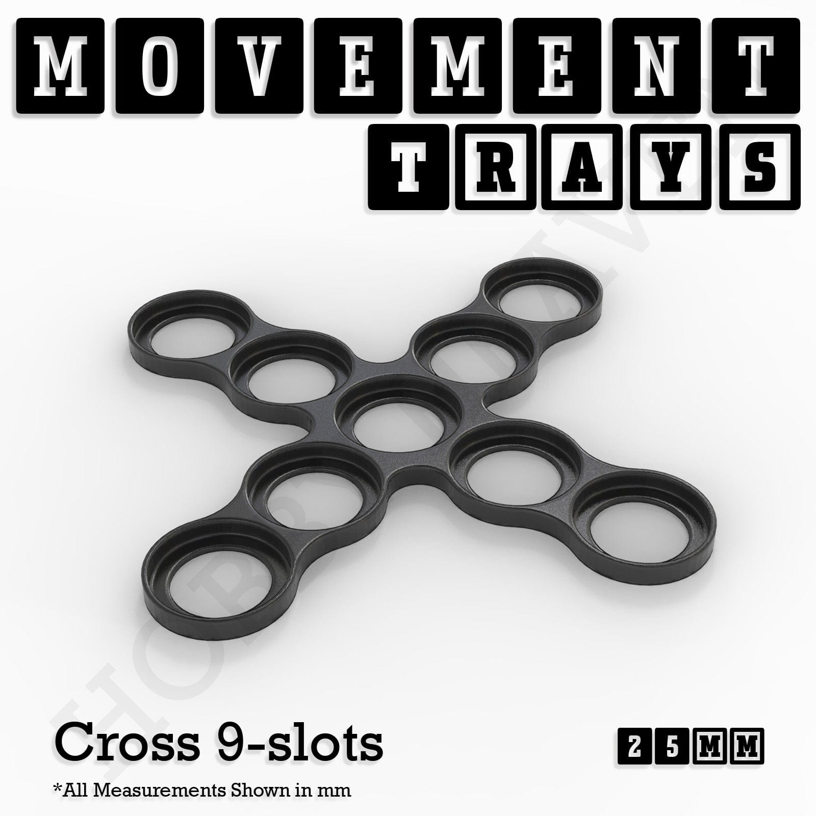 Movement Tray 25mm Movement Trays for Tabletop Games | Waargaming | Full Range