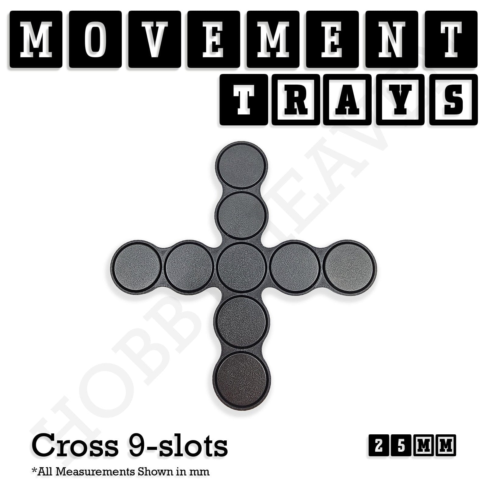 Movement Tray 25mm Movement Trays for Tabletop Games | Waargaming | Full Range
