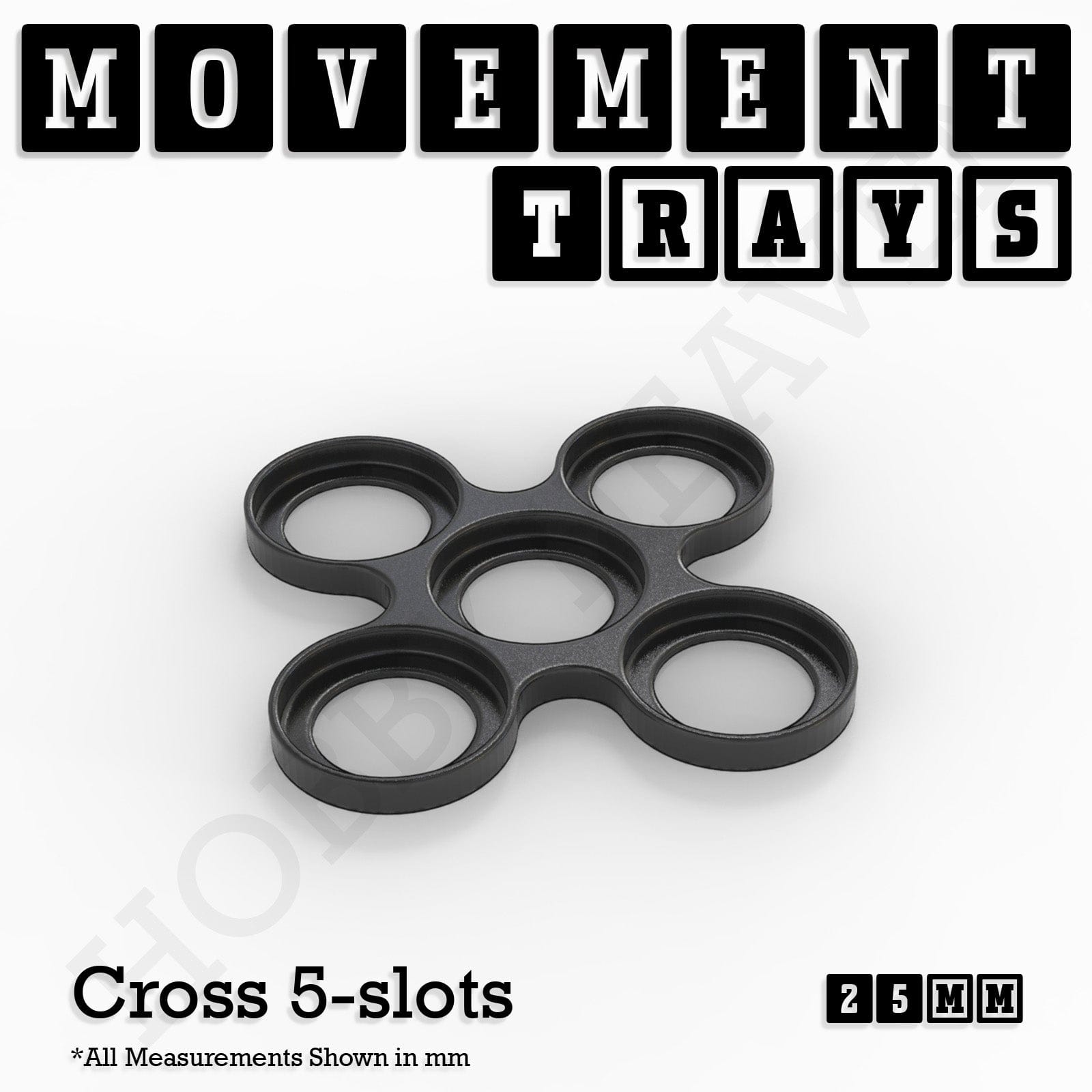 Movement Tray 25mm Movement Trays for Tabletop Games | Waargaming | Full Range
