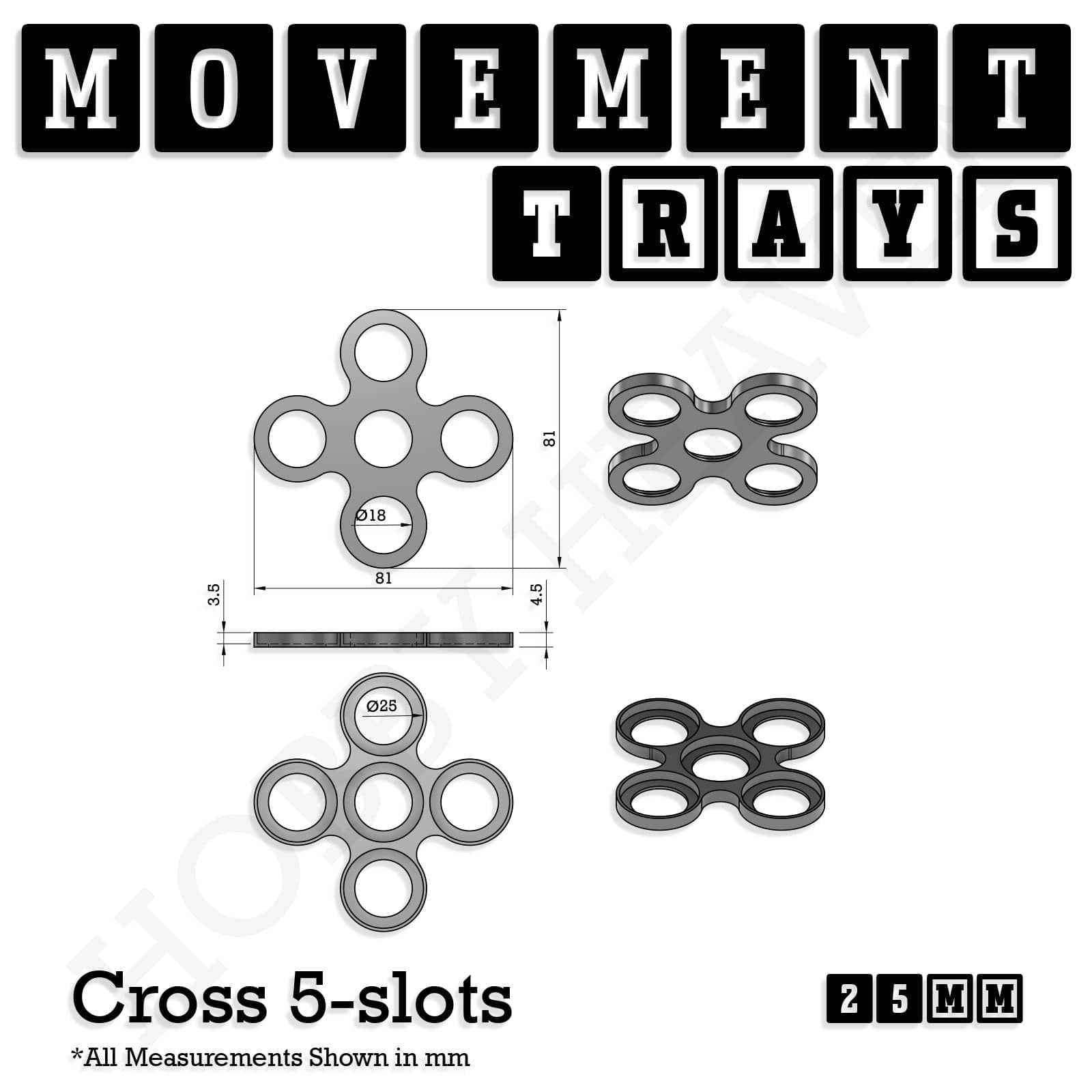 Movement Tray 25mm Movement Trays for Tabletop Games | Waargaming | Full Range