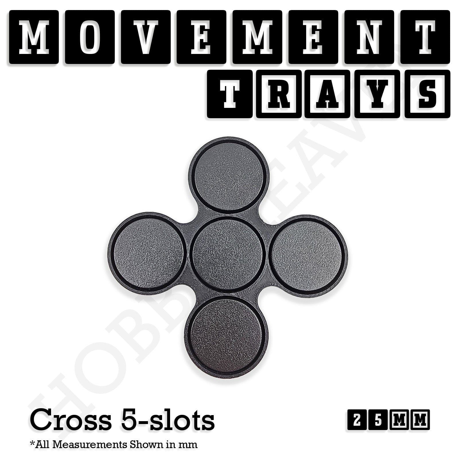 Movement Tray 25mm Movement Trays for Tabletop Games | Waargaming | Full Range