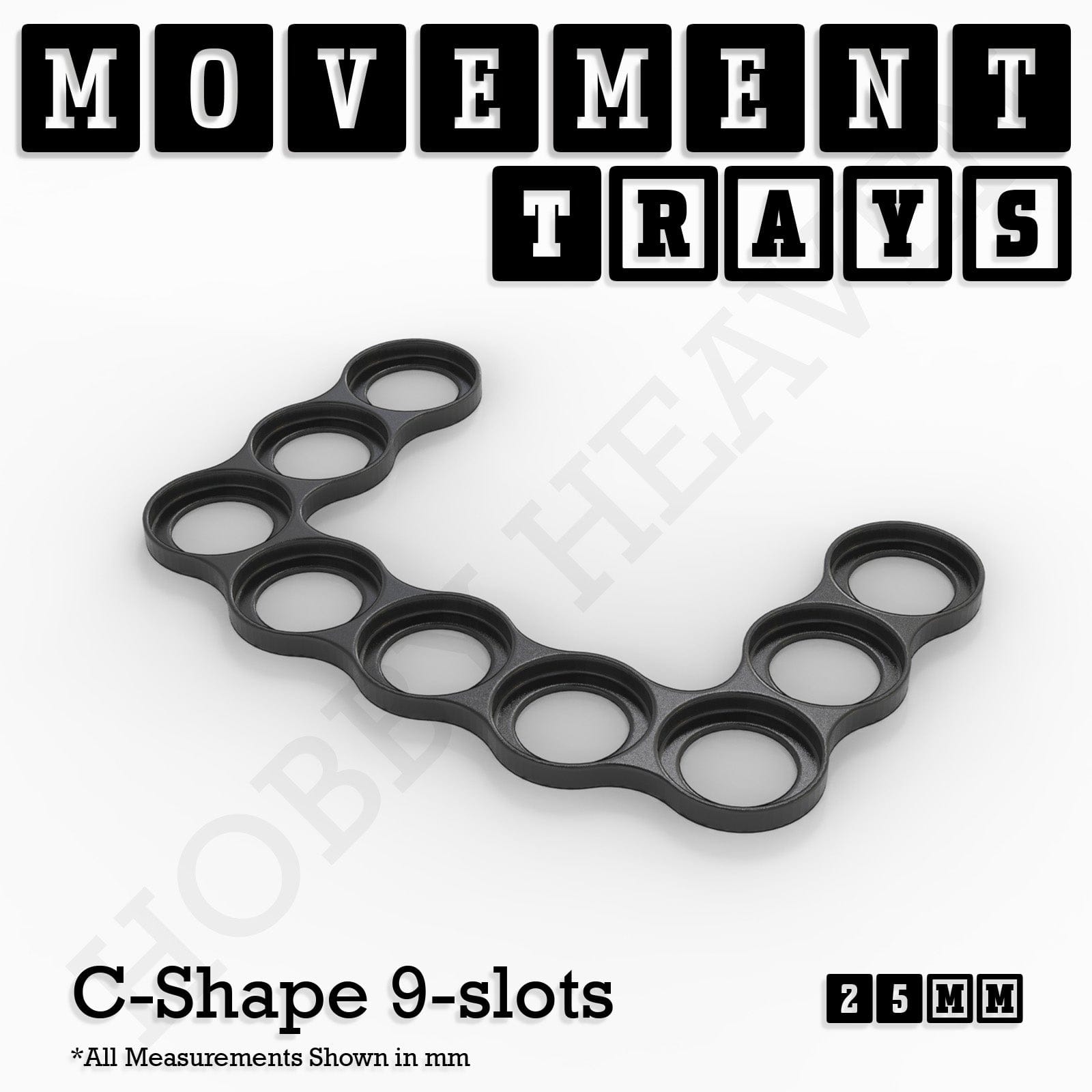Movement Tray 25mm Movement Trays for Tabletop Games | Waargaming | Full Range