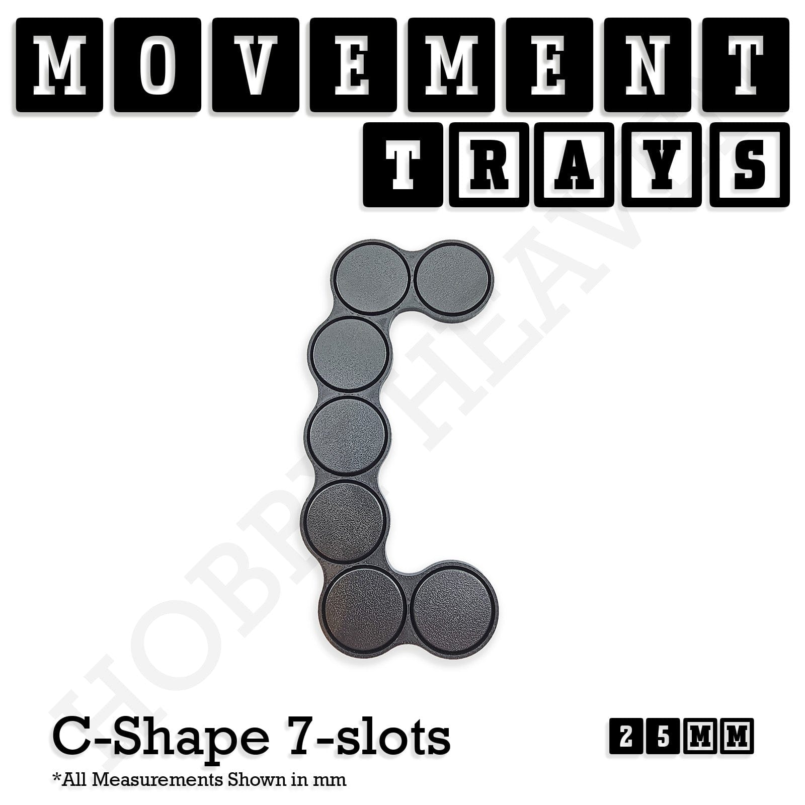 Movement Tray 25mm Movement Trays for Tabletop Games | Waargaming | Full Range