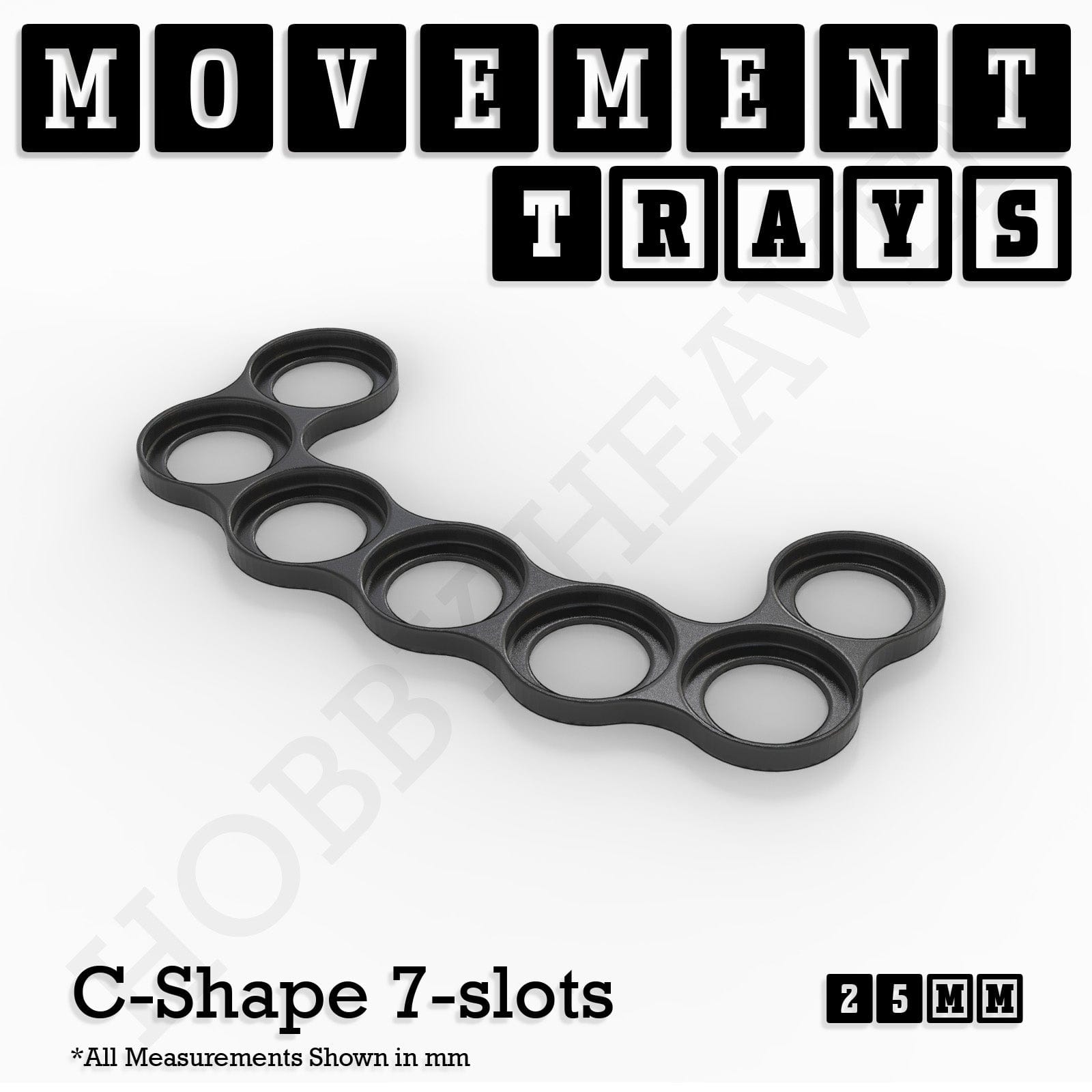 Movement Tray 25mm Movement Trays for Tabletop Games | Waargaming | Full Range