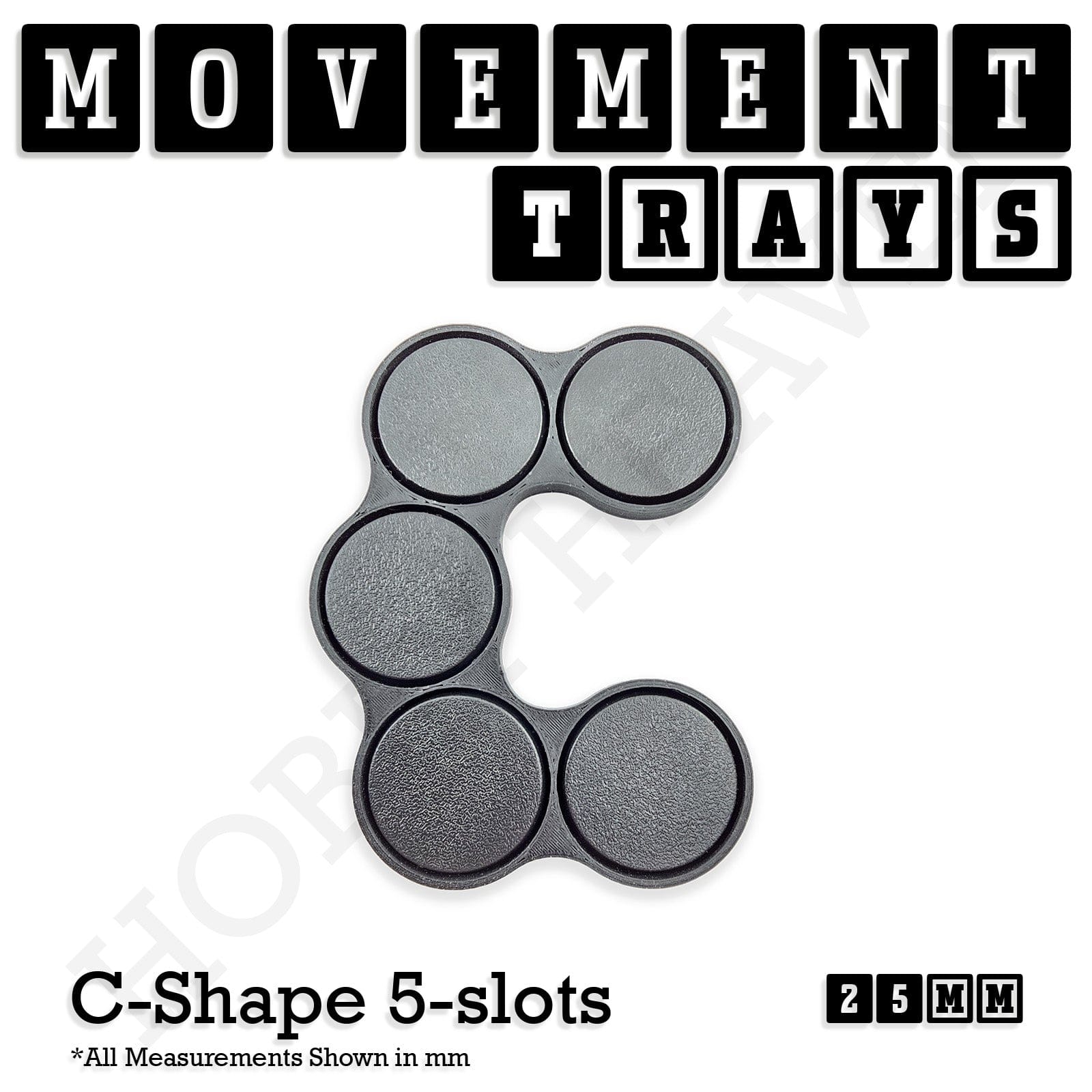 Movement Tray 25mm Movement Trays for Tabletop Games | Waargaming | Full Range