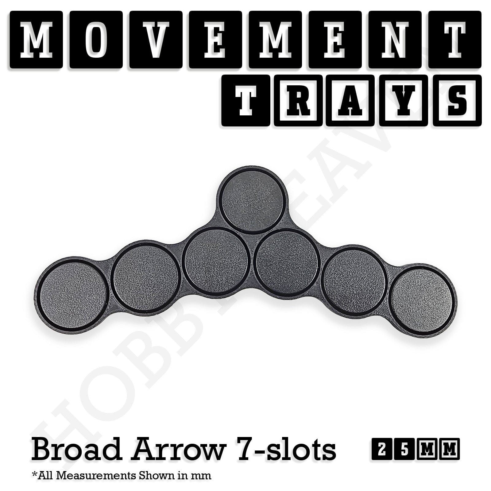Movement Tray 25mm Movement Trays for Tabletop Games | Waargaming | Full Range