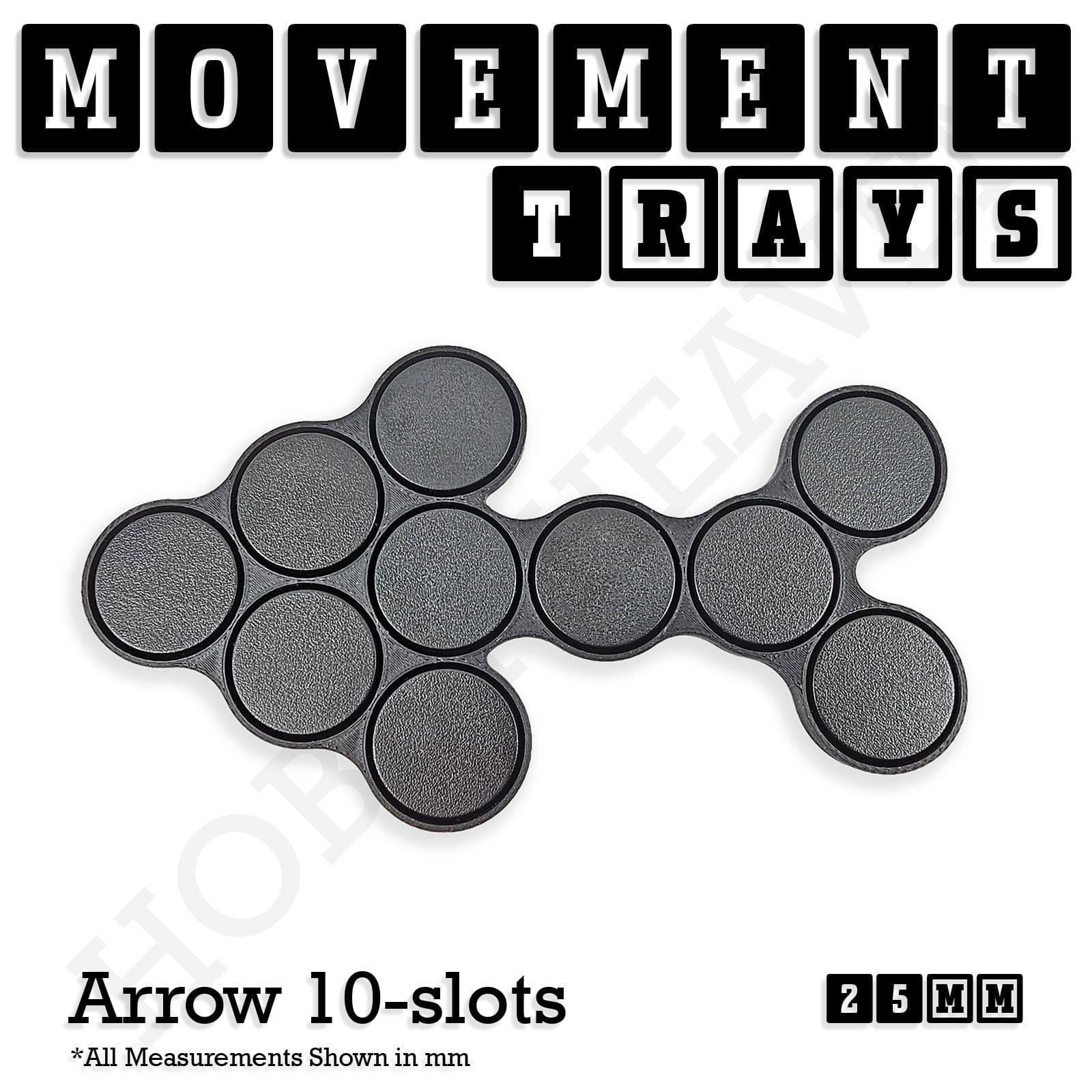 Movement Tray 25mm Movement Trays for Tabletop Games | Waargaming | Full Range