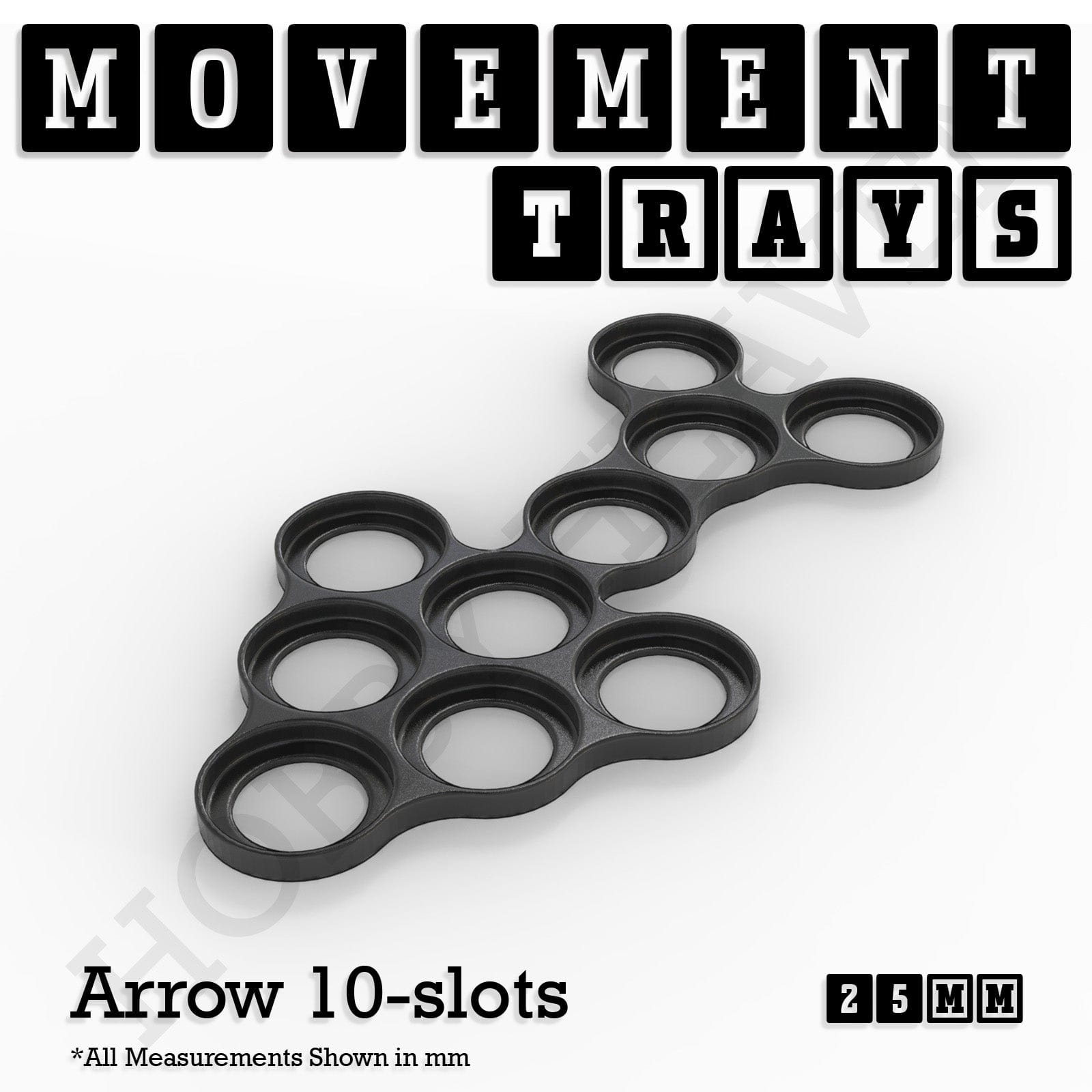 Movement Tray 25mm Movement Trays for Tabletop Games | Waargaming | Full Range