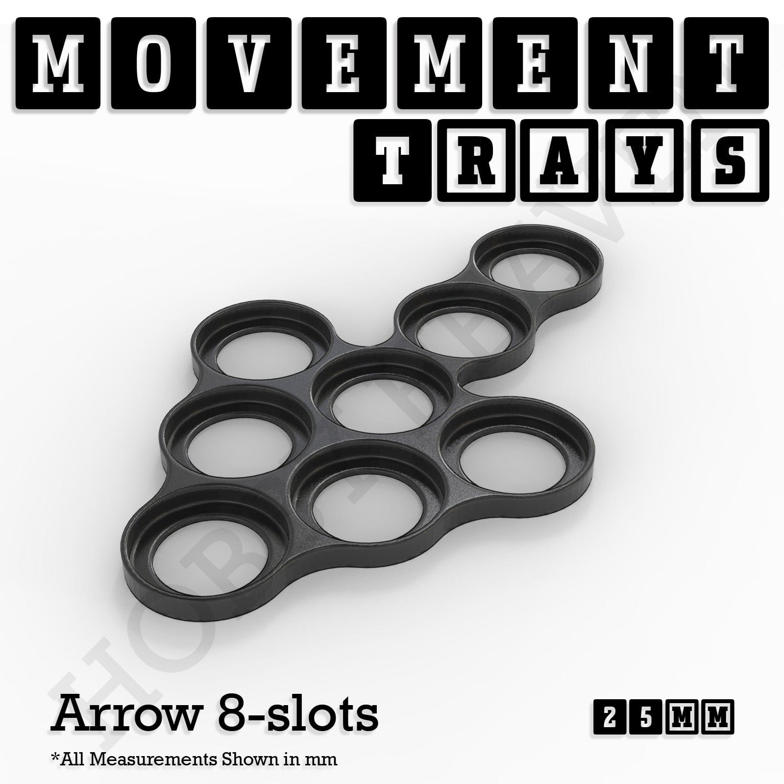 Movement Tray 25mm Movement Trays for Tabletop Games | Waargaming | Full Range