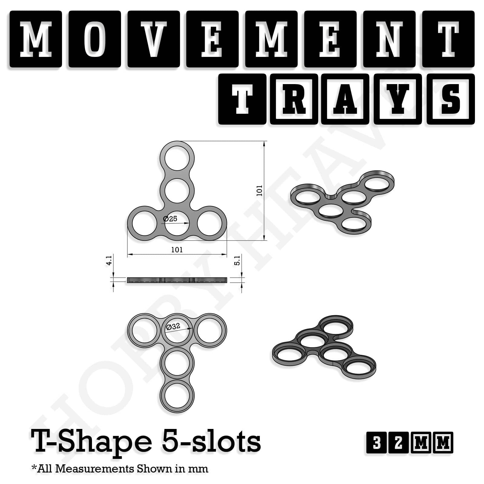 Movement Tray 32mm Movement Trays for Tabletop Games | Compatible with Popular Miniatures | Full Range