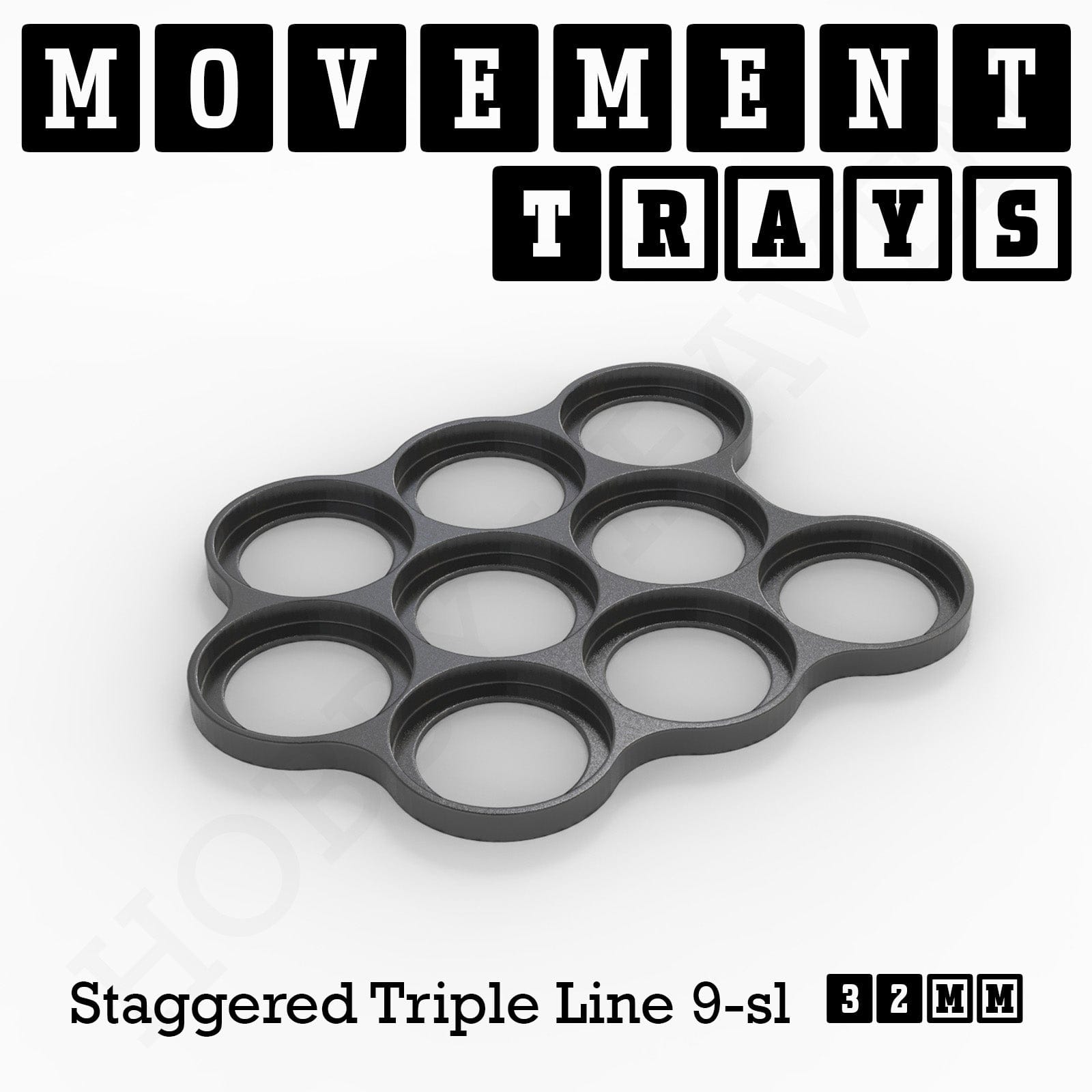 Movement Tray 32mm Movement Trays for Tabletop Games | Compatible with Popular Miniatures | Full Range