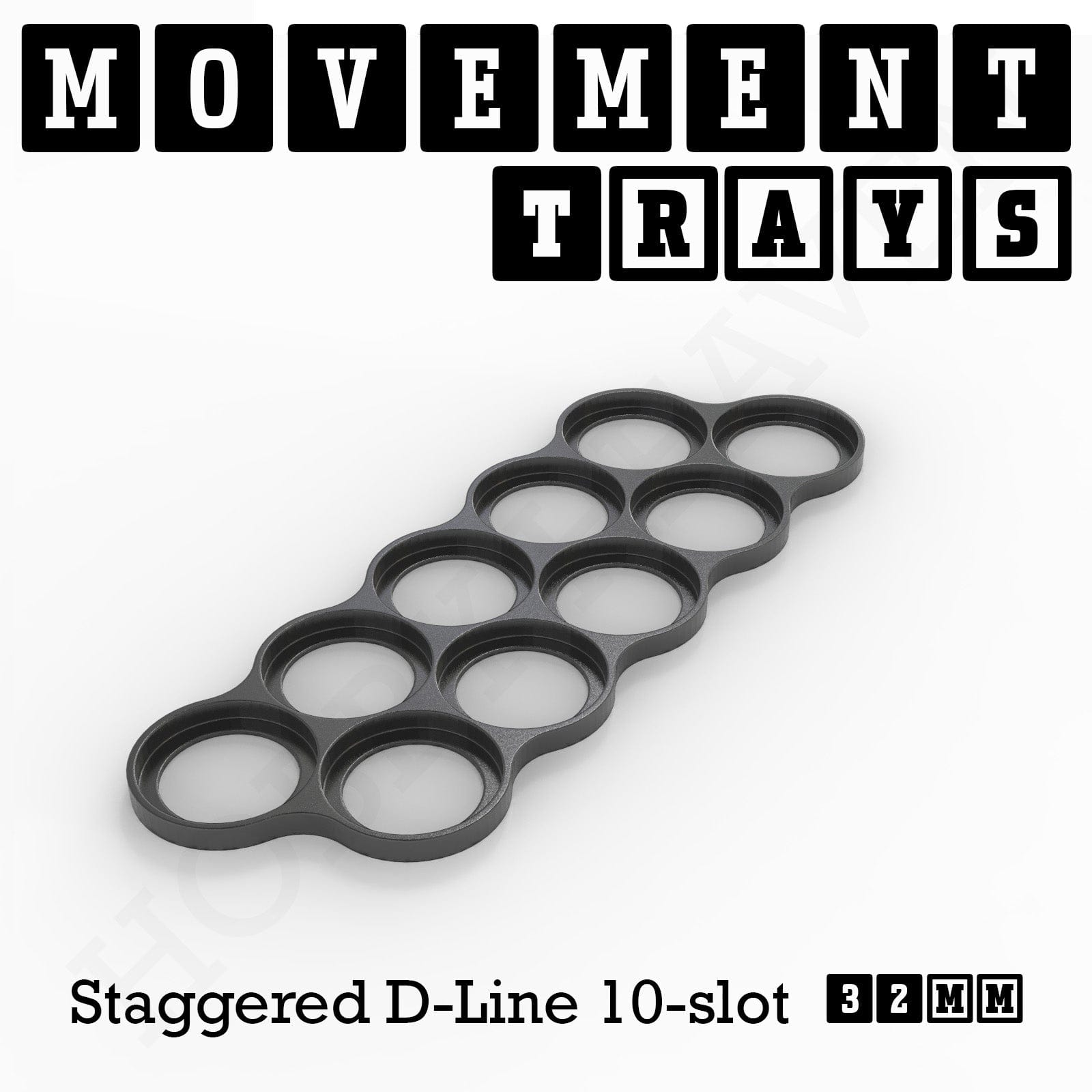 Movement Tray 32mm Movement Trays for Tabletop Games | Compatible with Popular Miniatures | Full Range